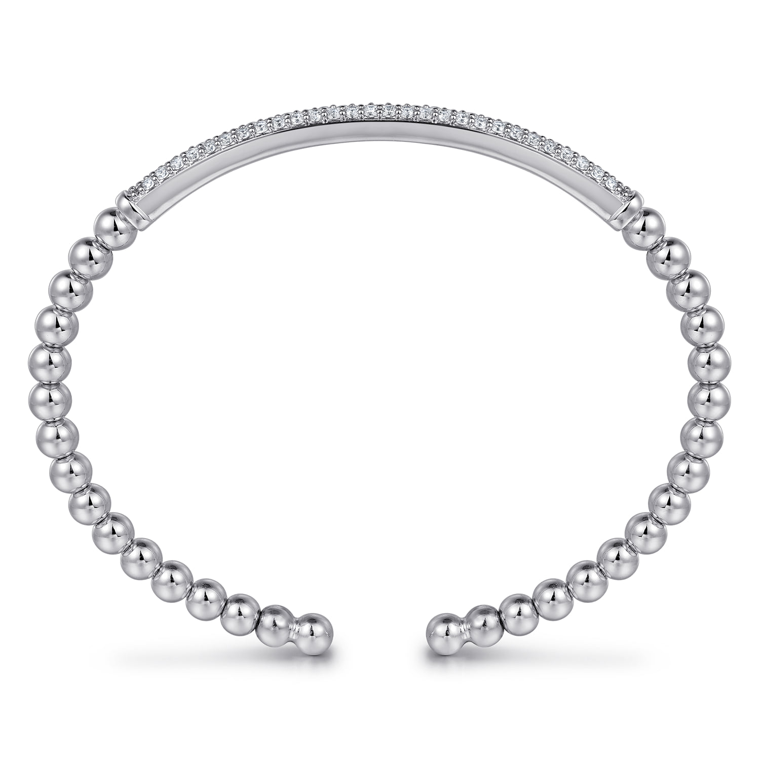 Diamond Bangle in 14K White Gold, photograph 3