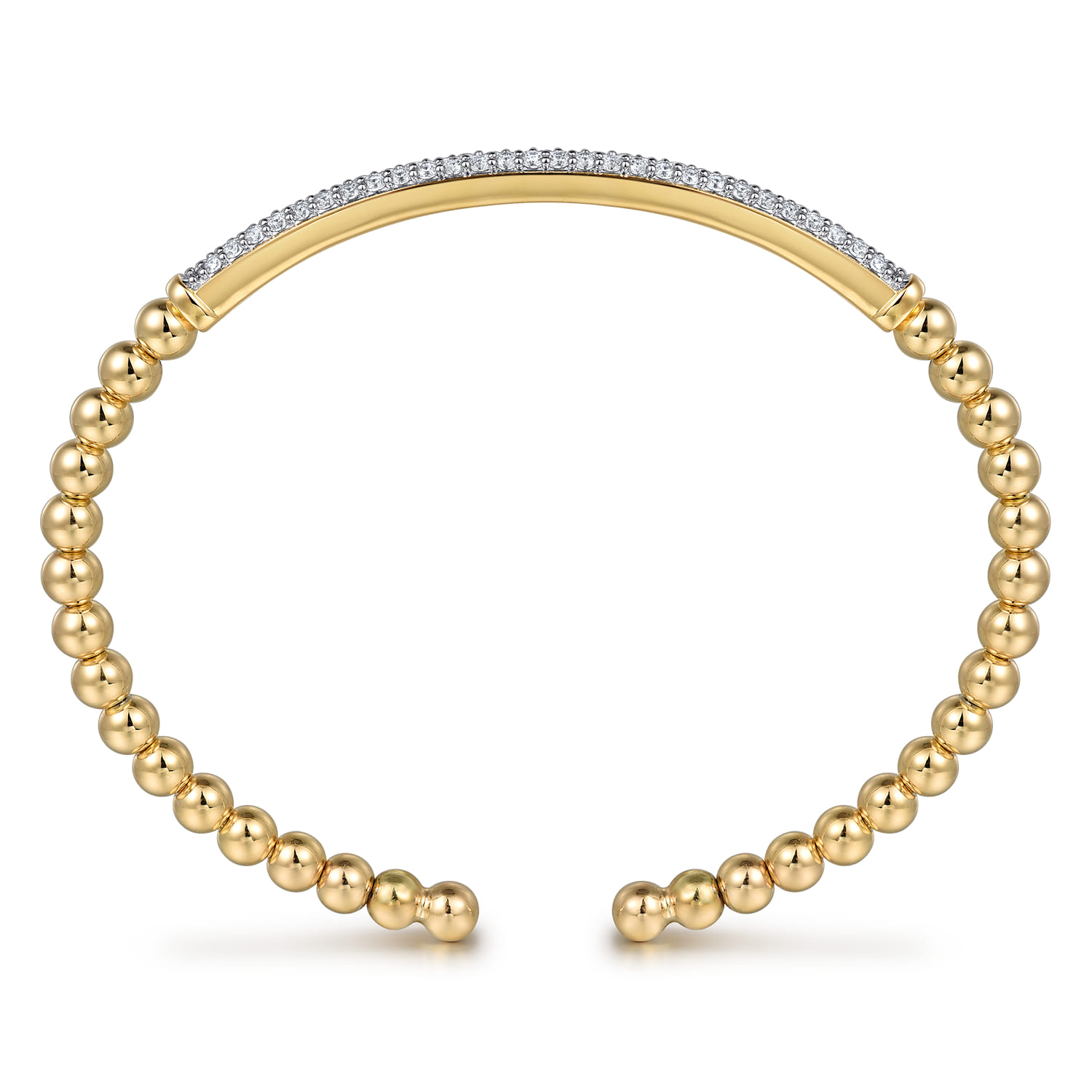 Diamond Bangle in 14K Yellow Gold, photograph 3