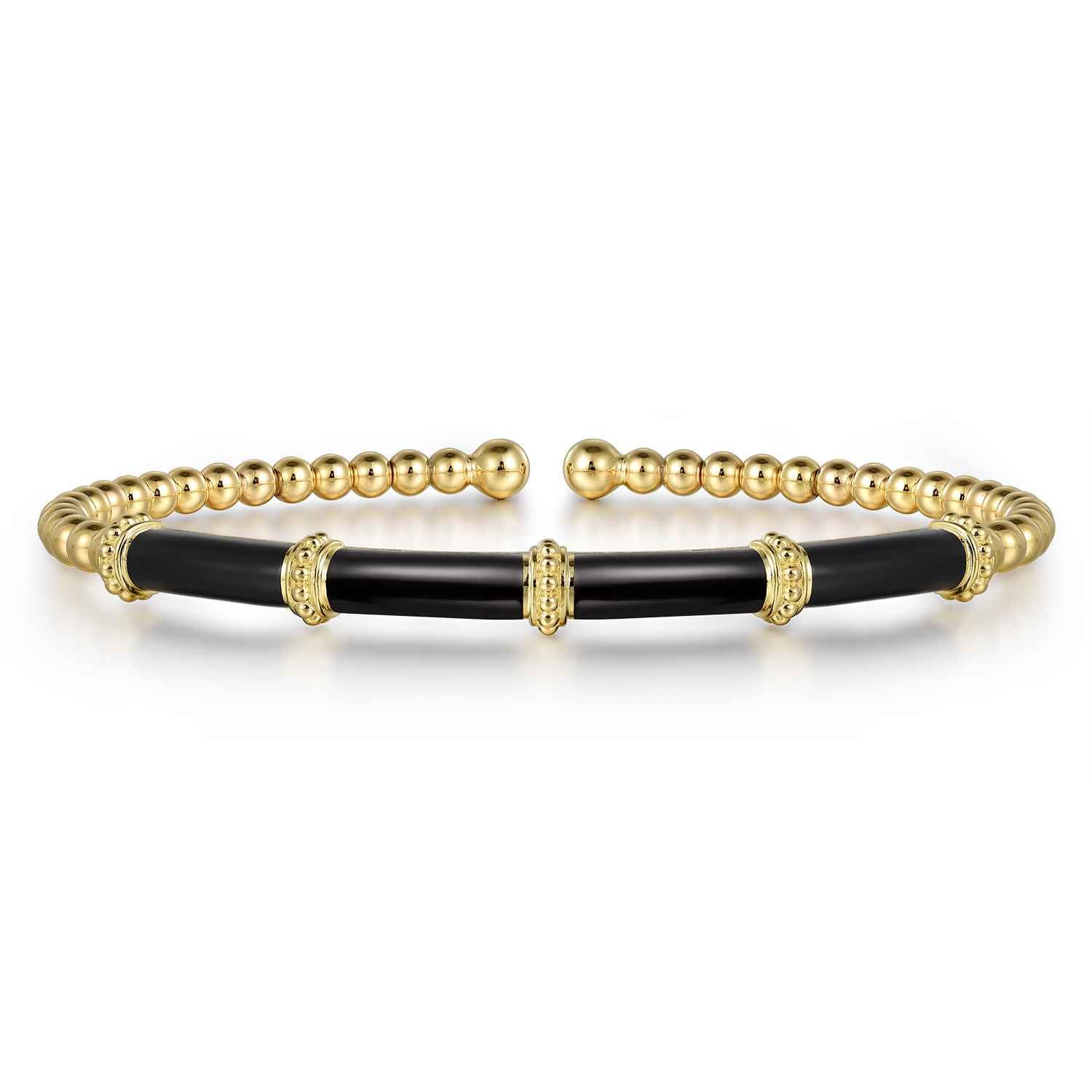 Bujukan and Bar Split Bangle with Enamel