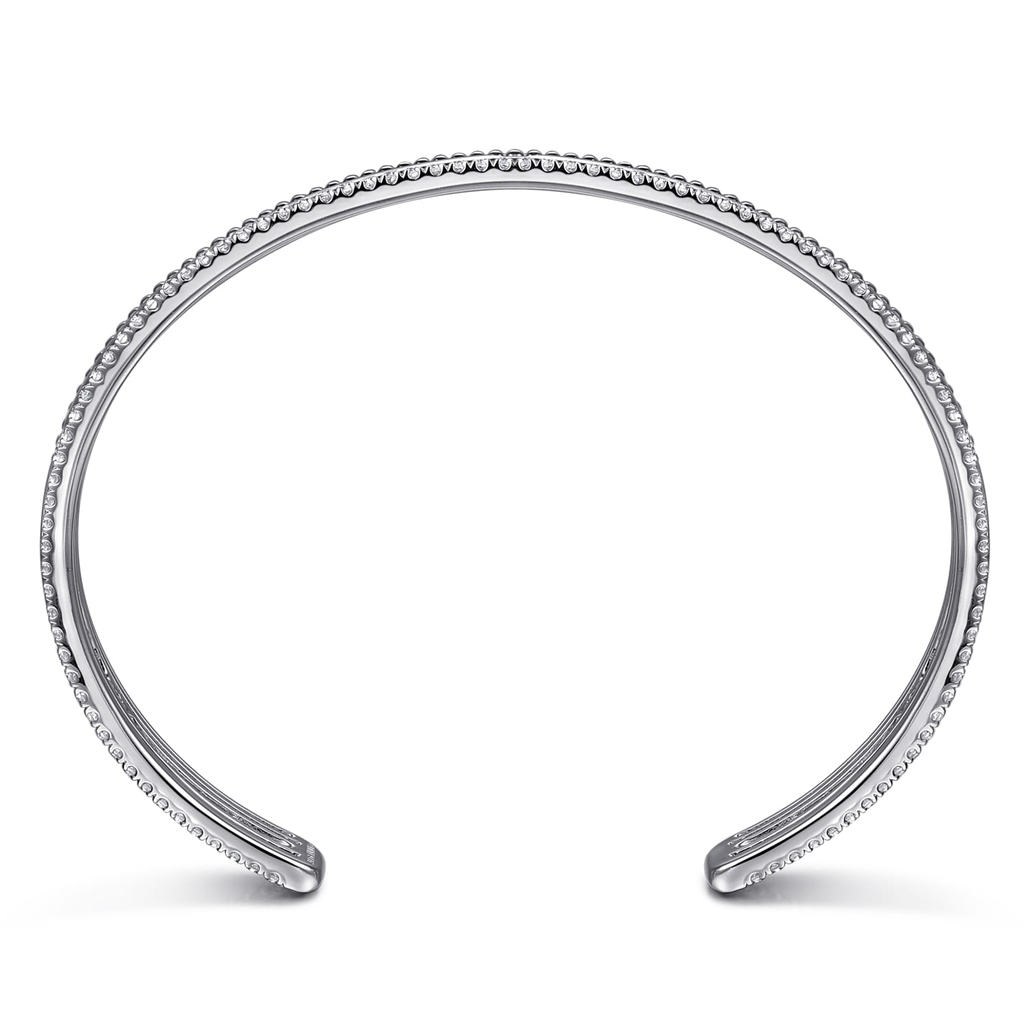 Bujukan White Sapphire Multi Row Cuff in Sterling Silver, photograph 3