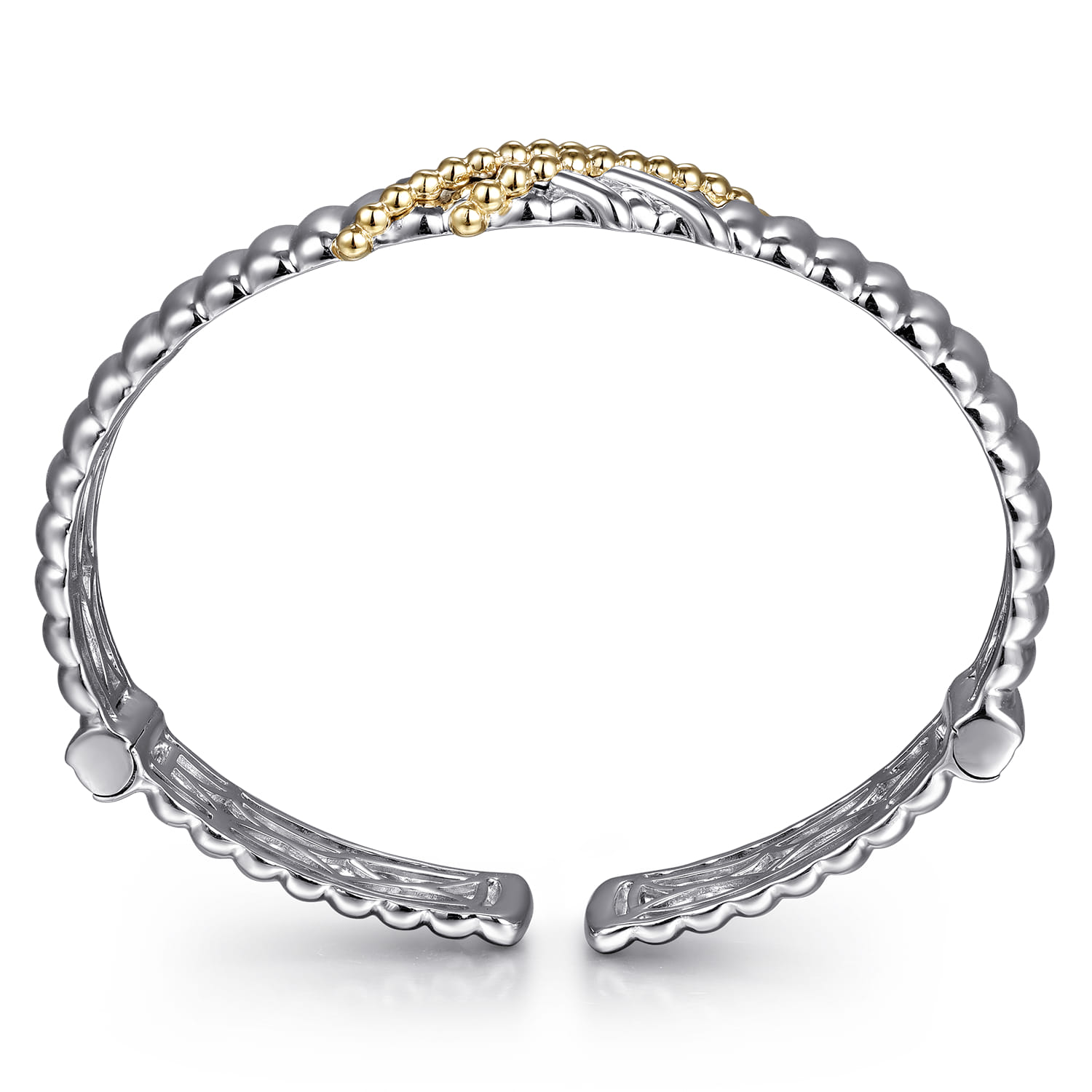 and Bujukan Shrimp Criss Cross Bangle Bracelet in 14K Yellow Gold, photograph 3