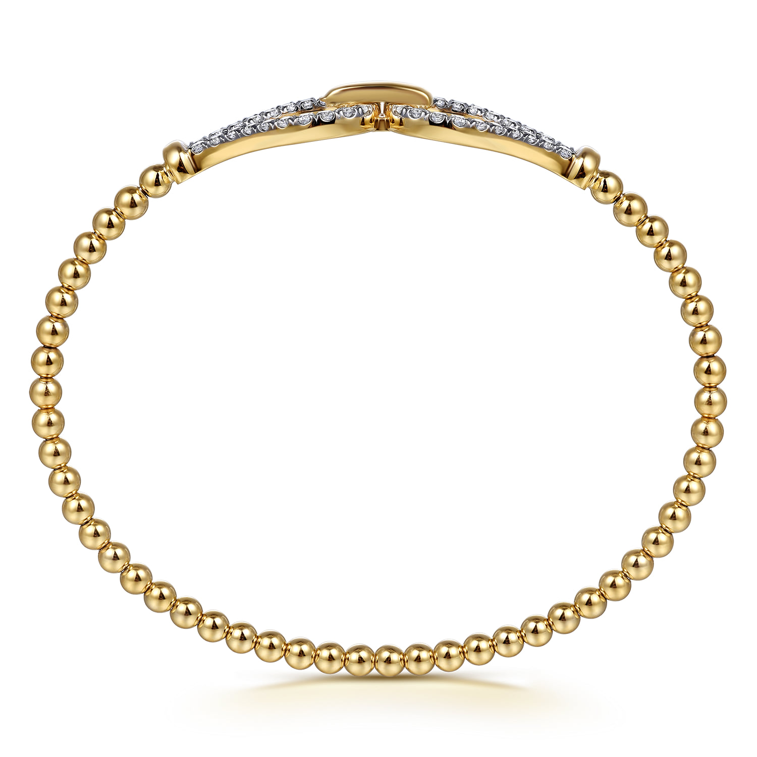 Diamond Bangle in 14K Yellow Gold, photograph 3