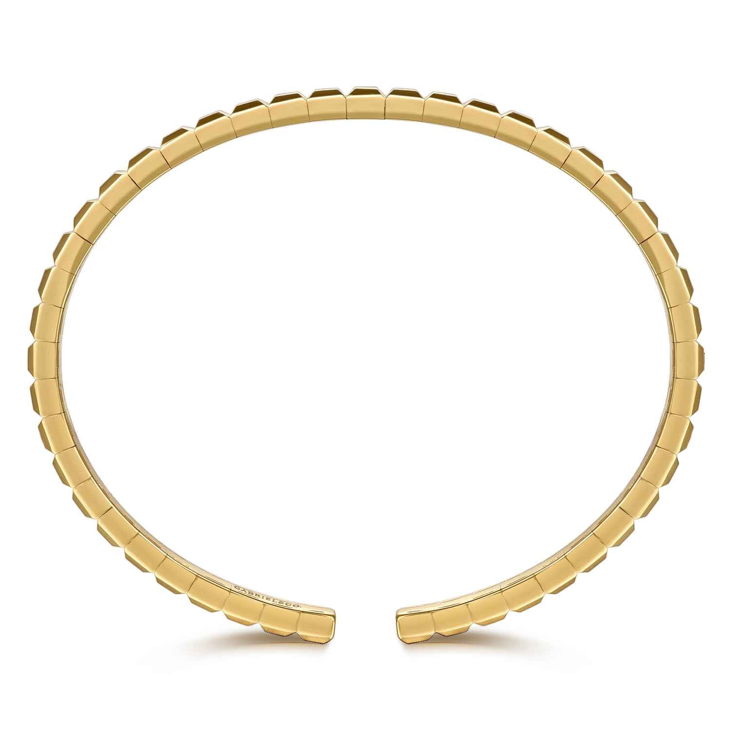 Cuff Bangle Bracelet in 14K Yellow Gold, photograph 3