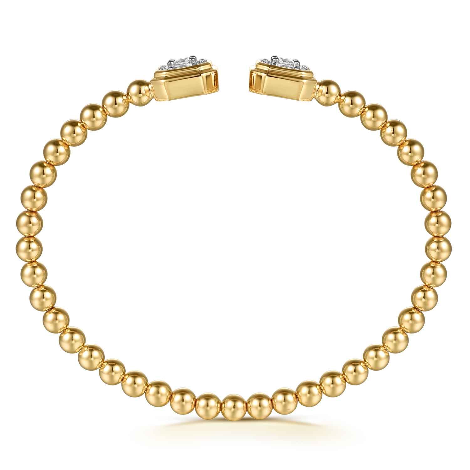 Diamond Bangle in 14K Yellow Gold, photograph 3