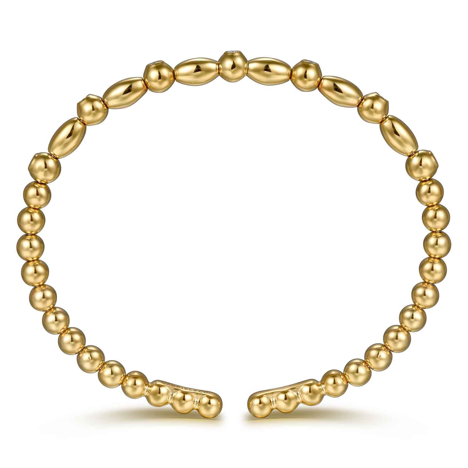 Diamond Bangle in 14K Yellow Gold, photograph 3