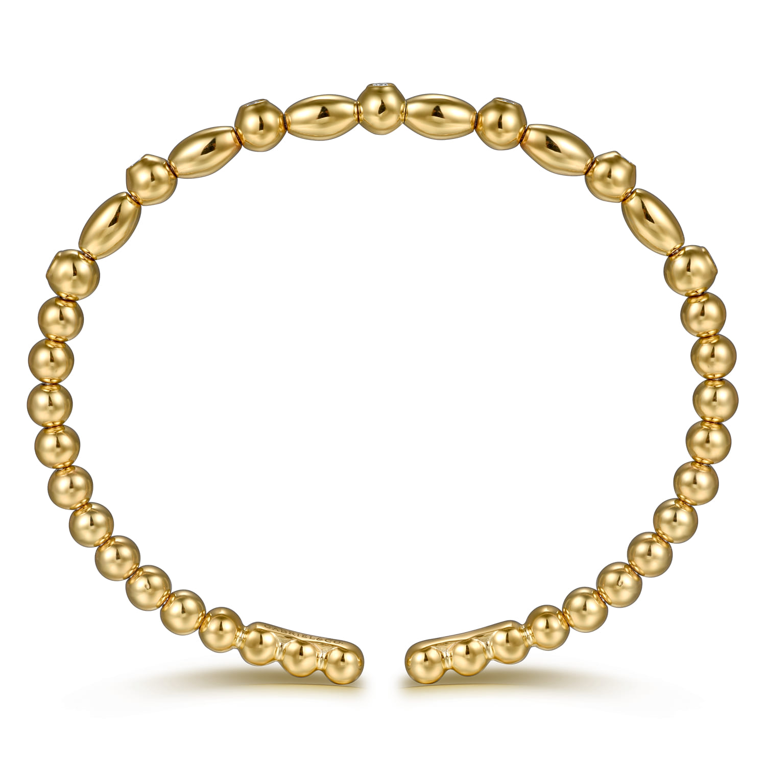 Diamond Bangle in 14K Yellow Gold, photograph 3