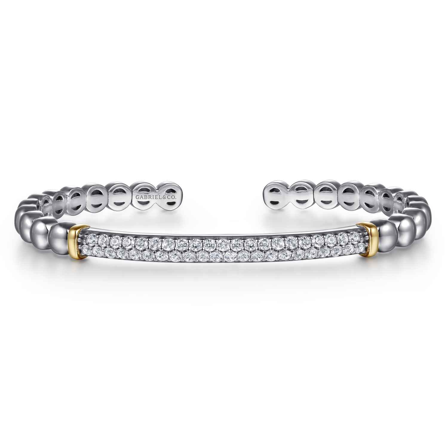 and Bujukan White Sapphire Open Bangle Bracelet