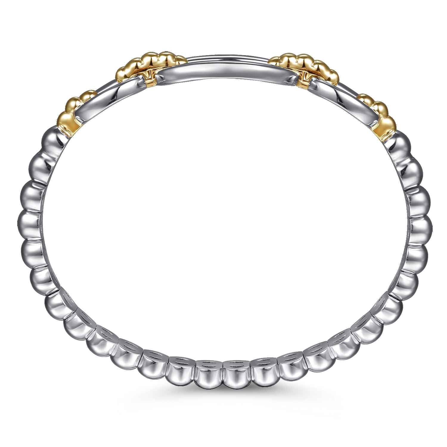 and Bujukan Open Bangle Bracelet in 14K Yellow Gold, photograph 3