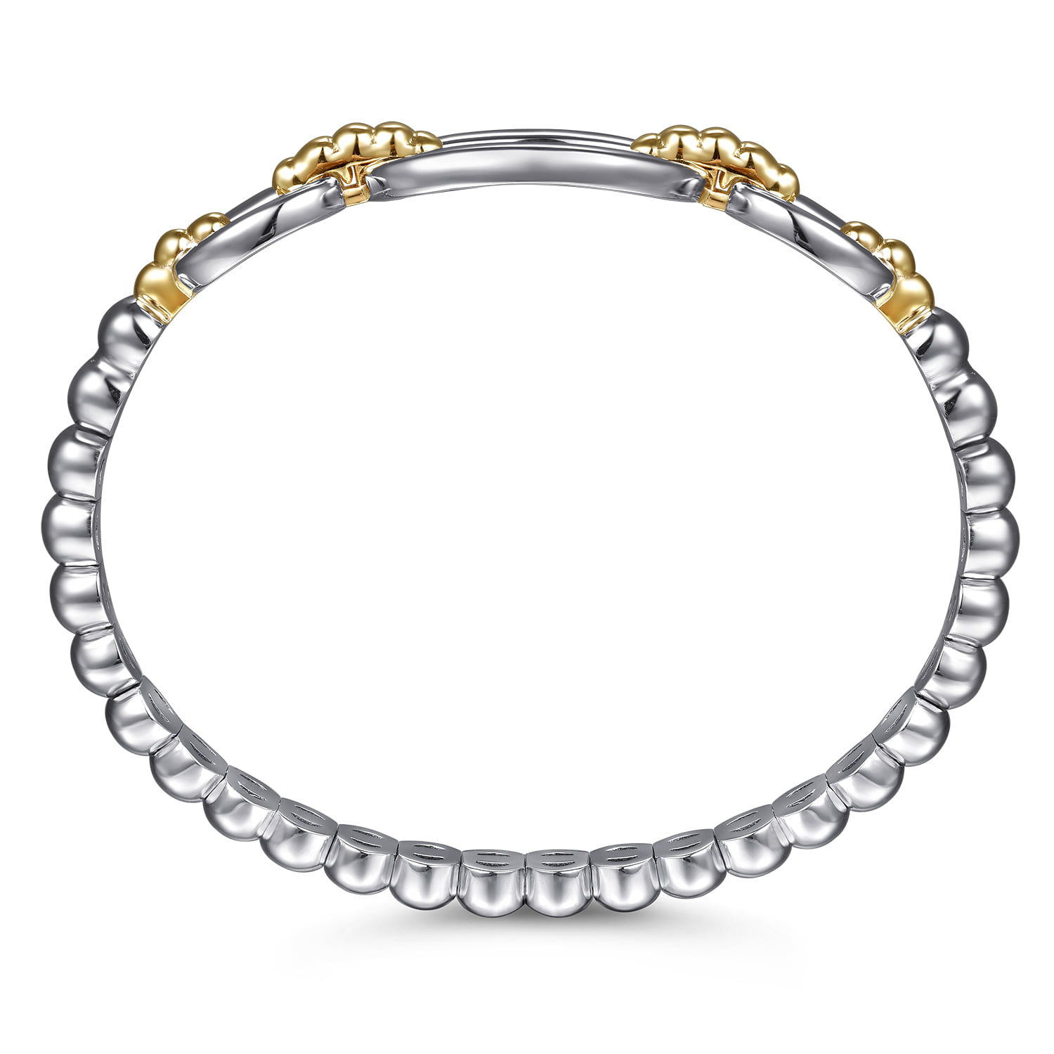 and Bujukan Open Bangle Bracelet in 14K Yellow Gold, photograph 3