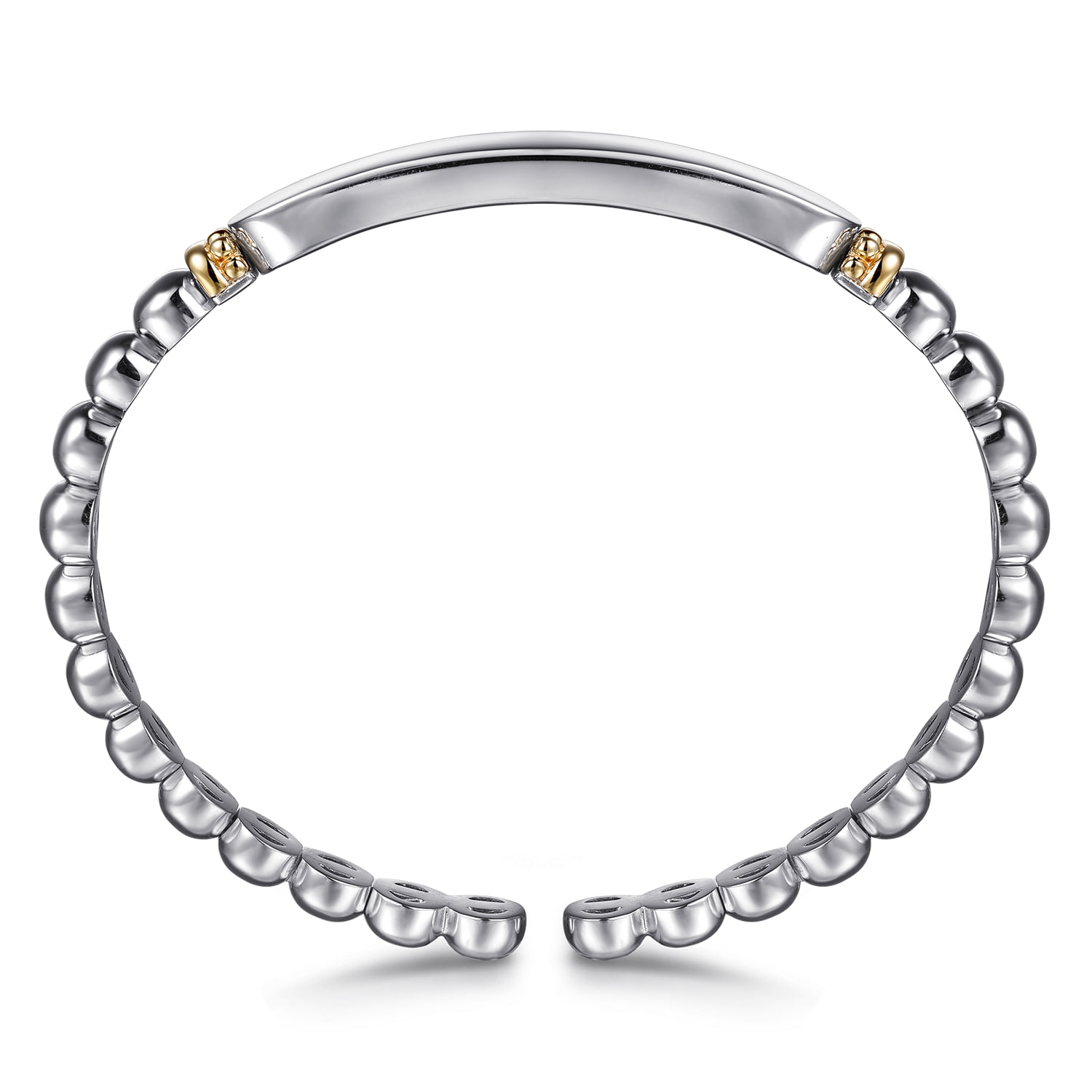 and Bujukan Personalize Open Bangle Bracelet in 14K Yellow Gold, photograph 3