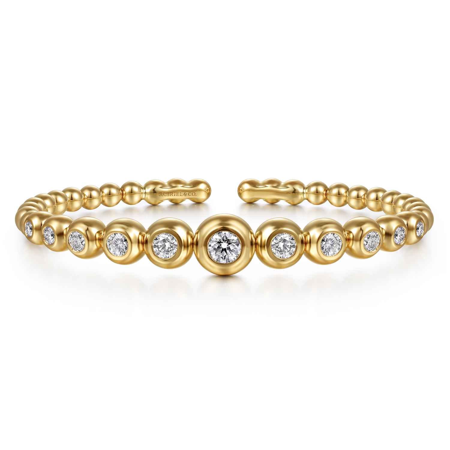 Bujukan and Graduating Diamond Split Bangle Bracelet