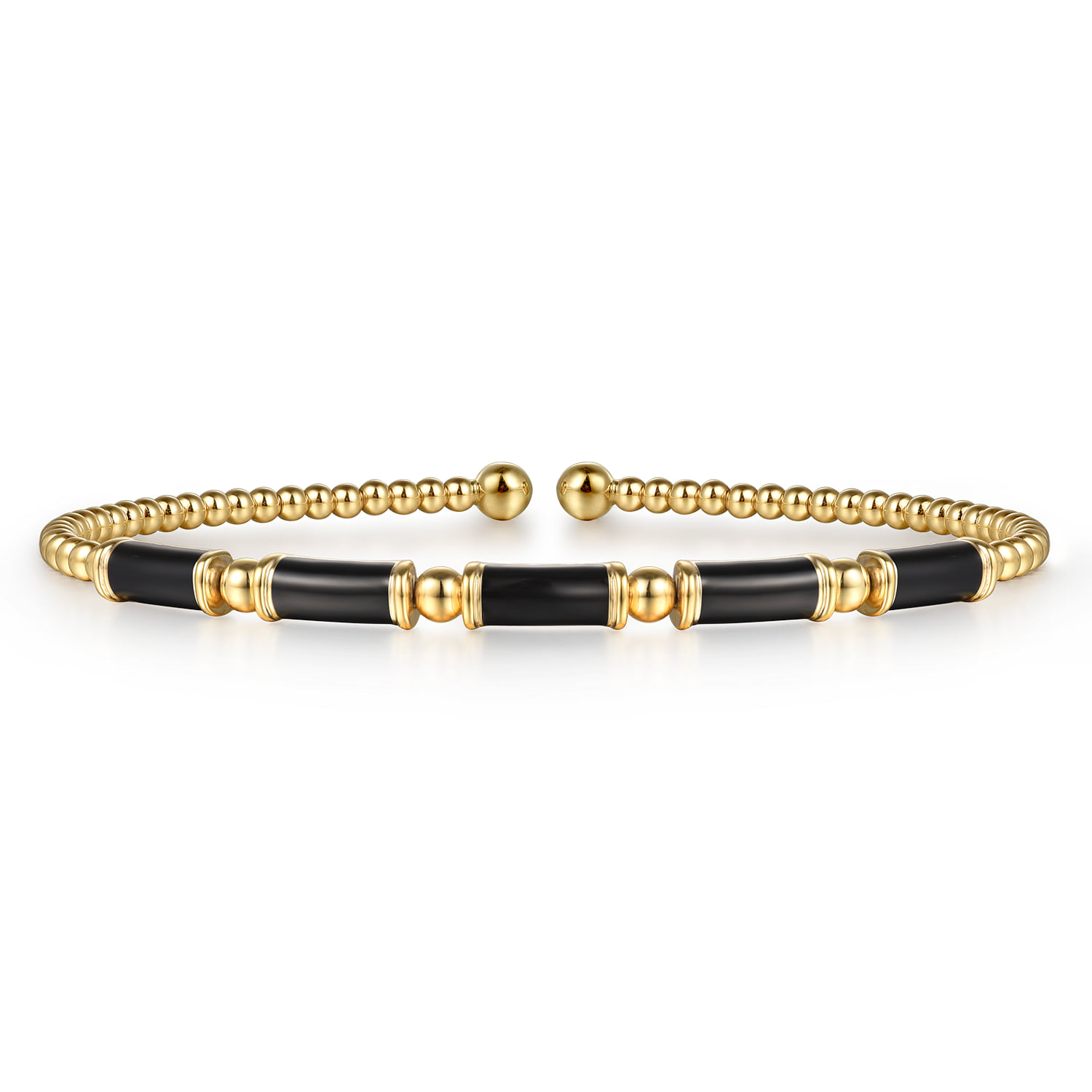 Bujukan Beads and Enamel Split Bangle Bracelet