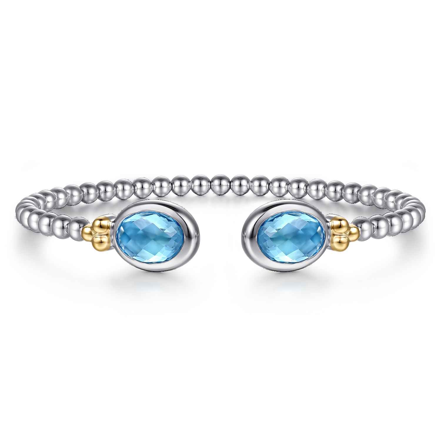 and Bujukan Oval Blue Topaz Bangle