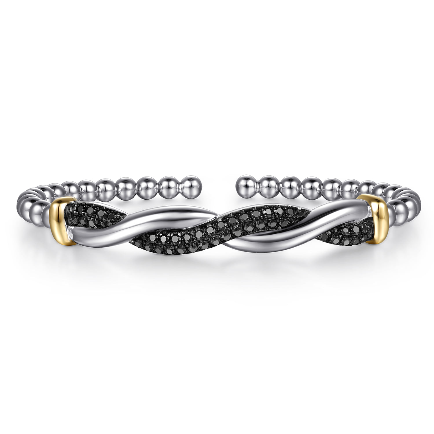 and Bujukan Black Spinel Twisted Bangle Bracelet