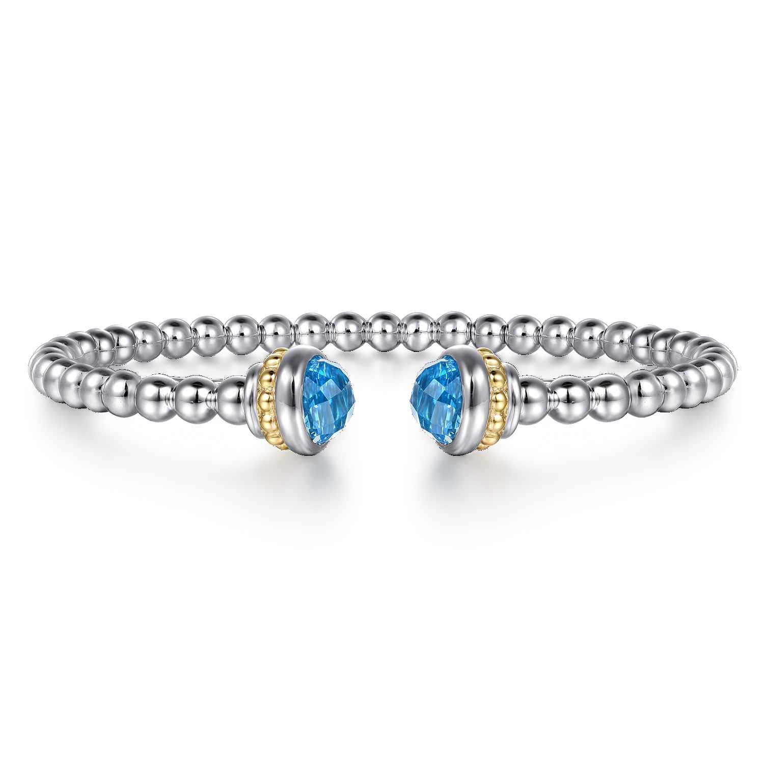 Silver Swiss Blue Topaz Bangle