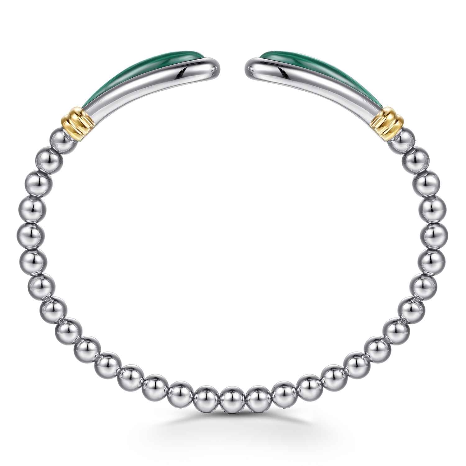 and Bujukan Bangle with Malachite in 14K Yellow Gold, photograph 3