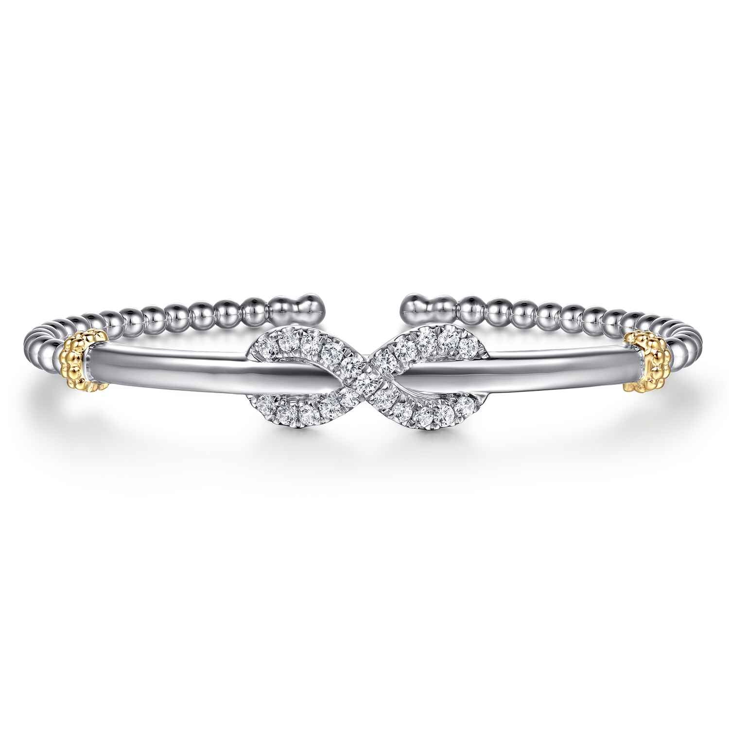 and Bujukan White Sapphire Infinity Cuff Bracelet