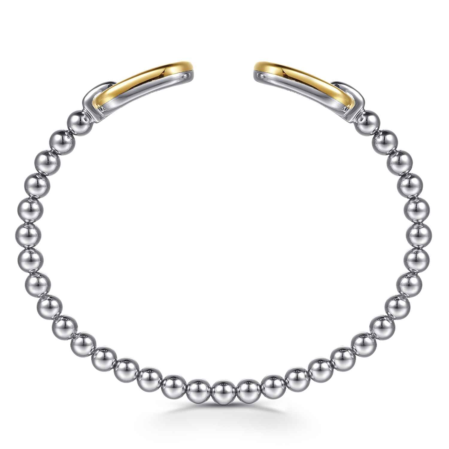 and Bujukan Open Bangle Bracelet in 14K Yellow Gold, photograph 3