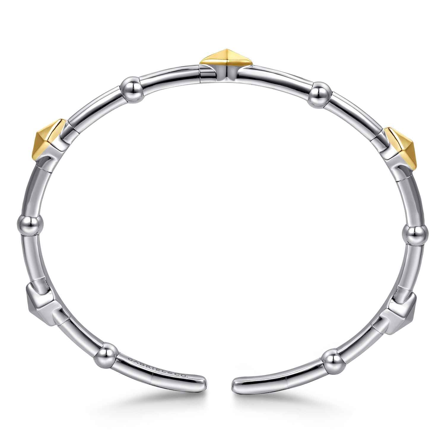 and Kite Shape Bujukan Bangle Bracelet in 14K Yellow Gold, photograph 3
