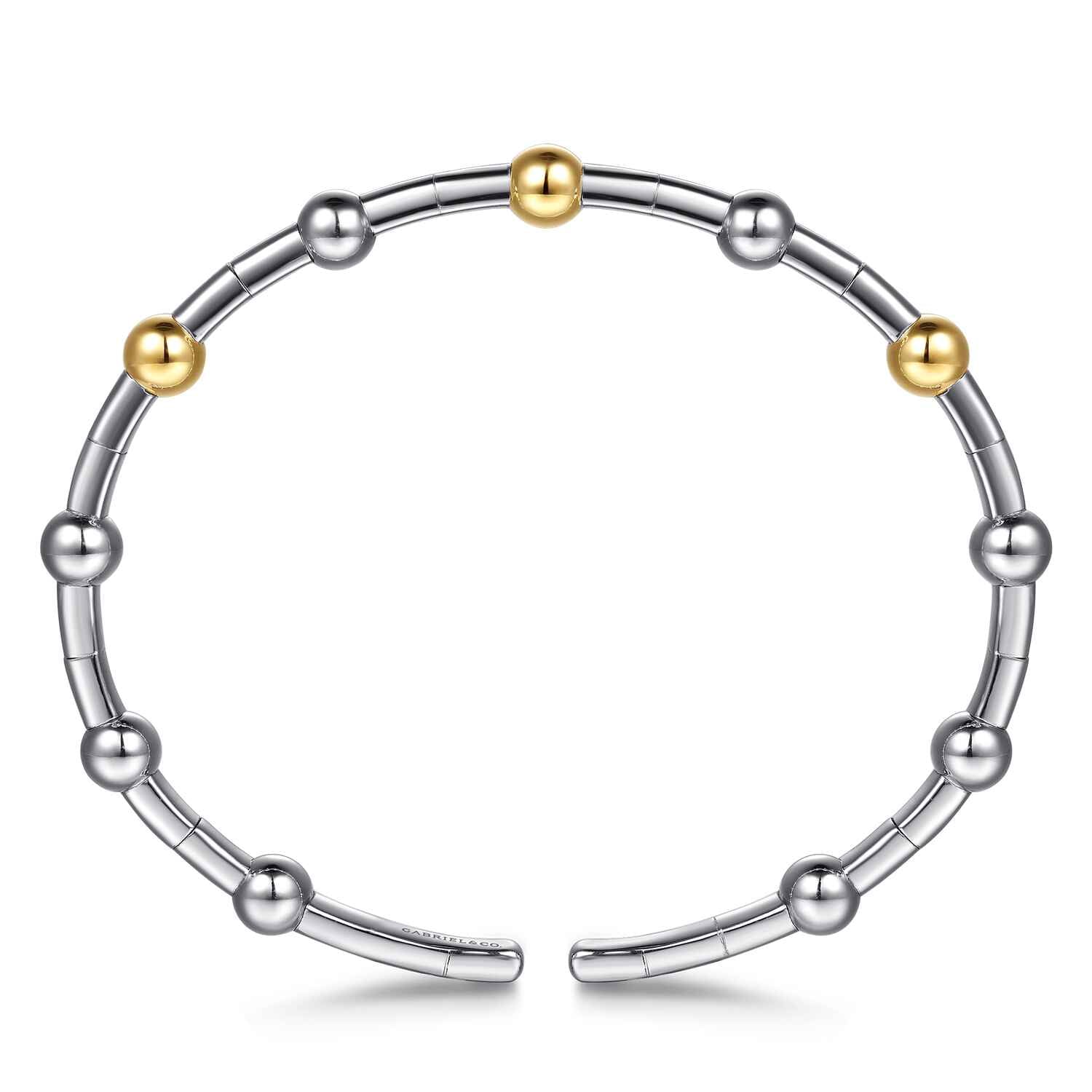 and Bujukan Split Bangle Bracelet in 14K Yellow Gold, photograph 3