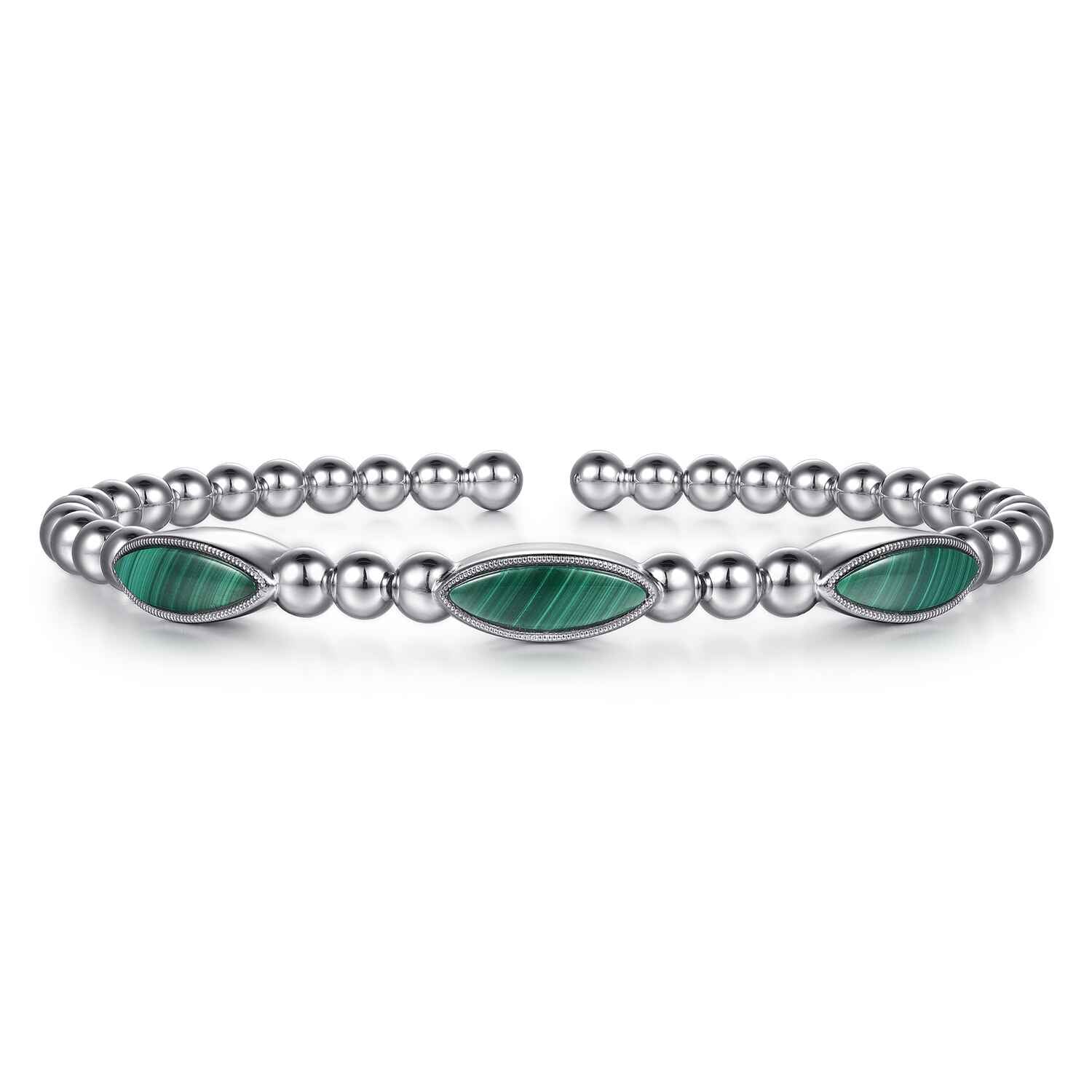Malachite Station Bujukan Split Bangle Bracelet