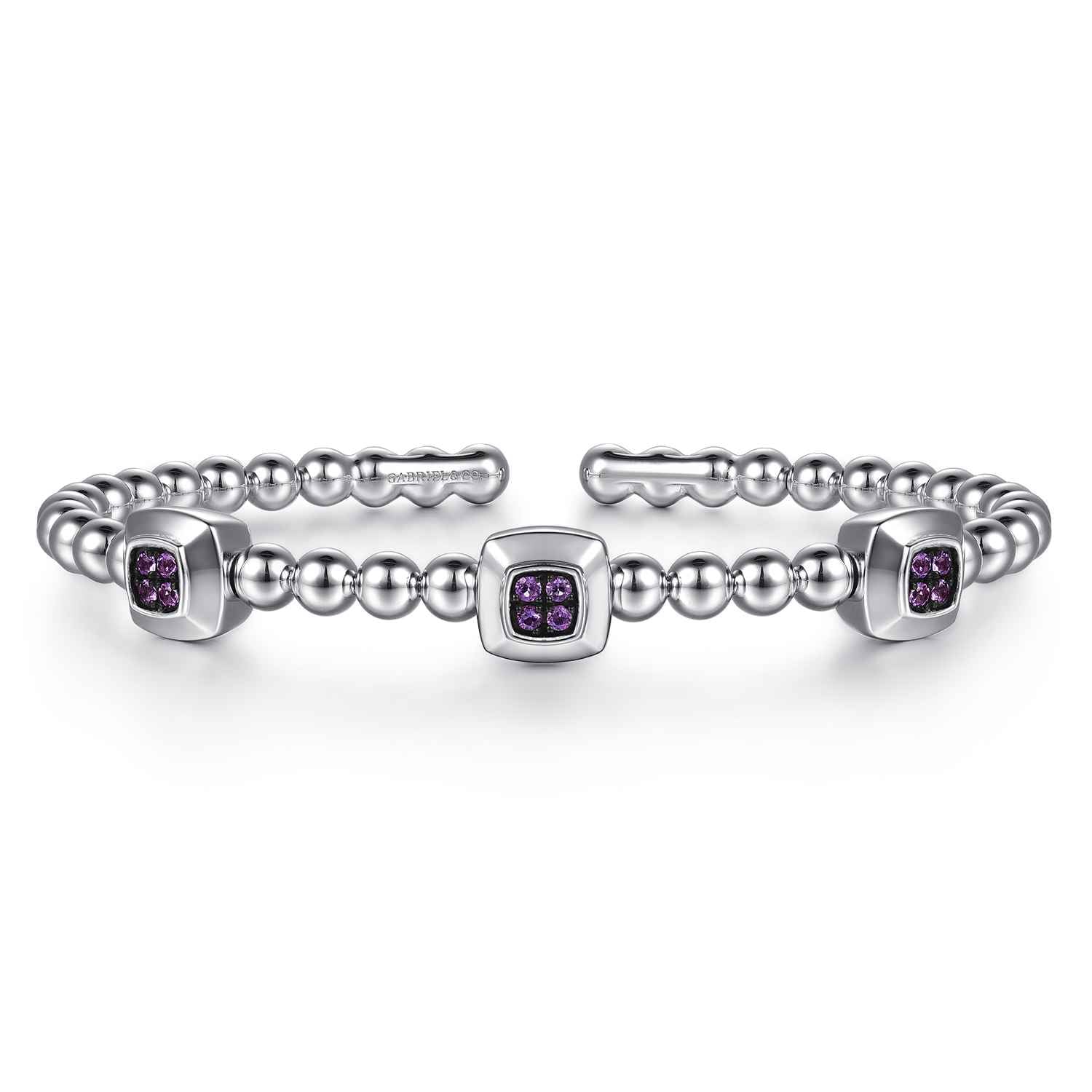 Bujukan Amethyst Station Bangle Bracelet