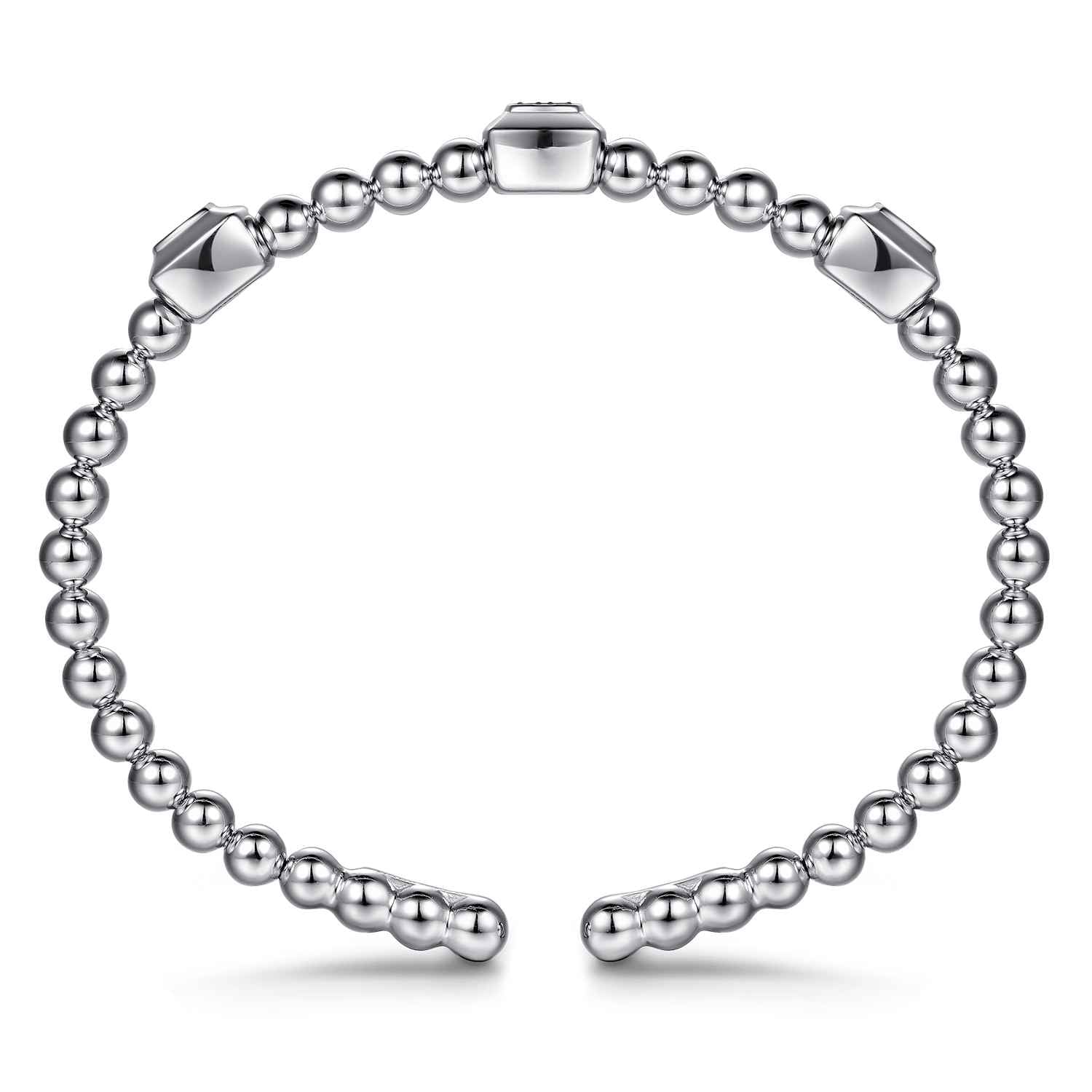 Bujukan Amethyst Station Bangle Bracelet in Sterling Silver, photograph 3
