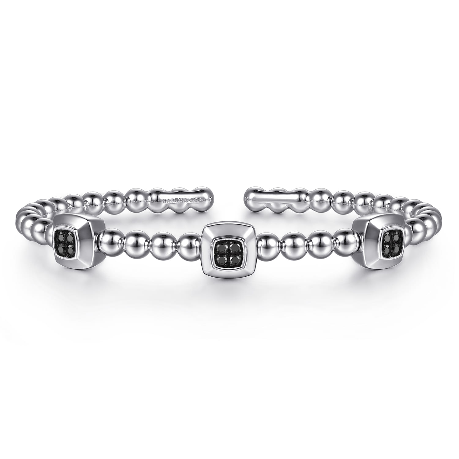 Bujukan Black Spinel Station Bangle Bracelet