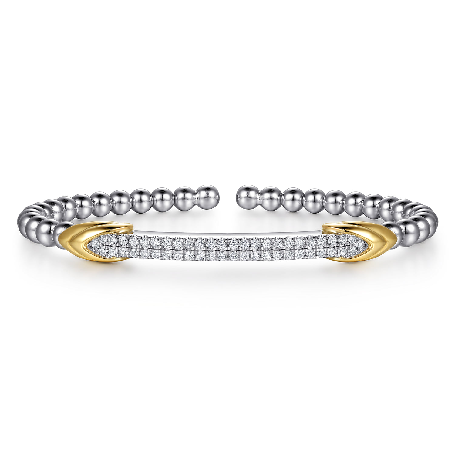 and Bujukan Beaded White Sapphire Cuff Bangle Bracelet