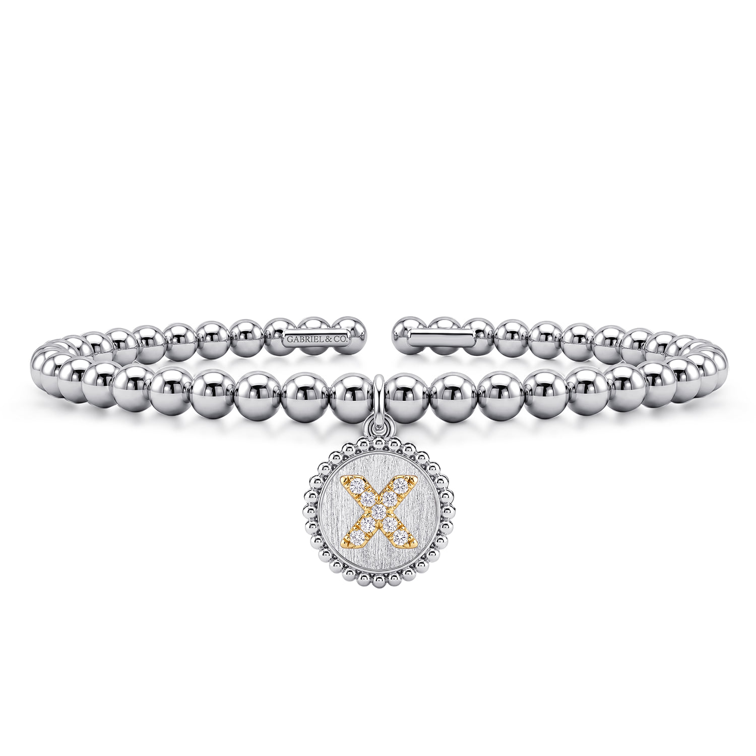 and Bujukan X White Sapphire Cuff Bangle Bracelet