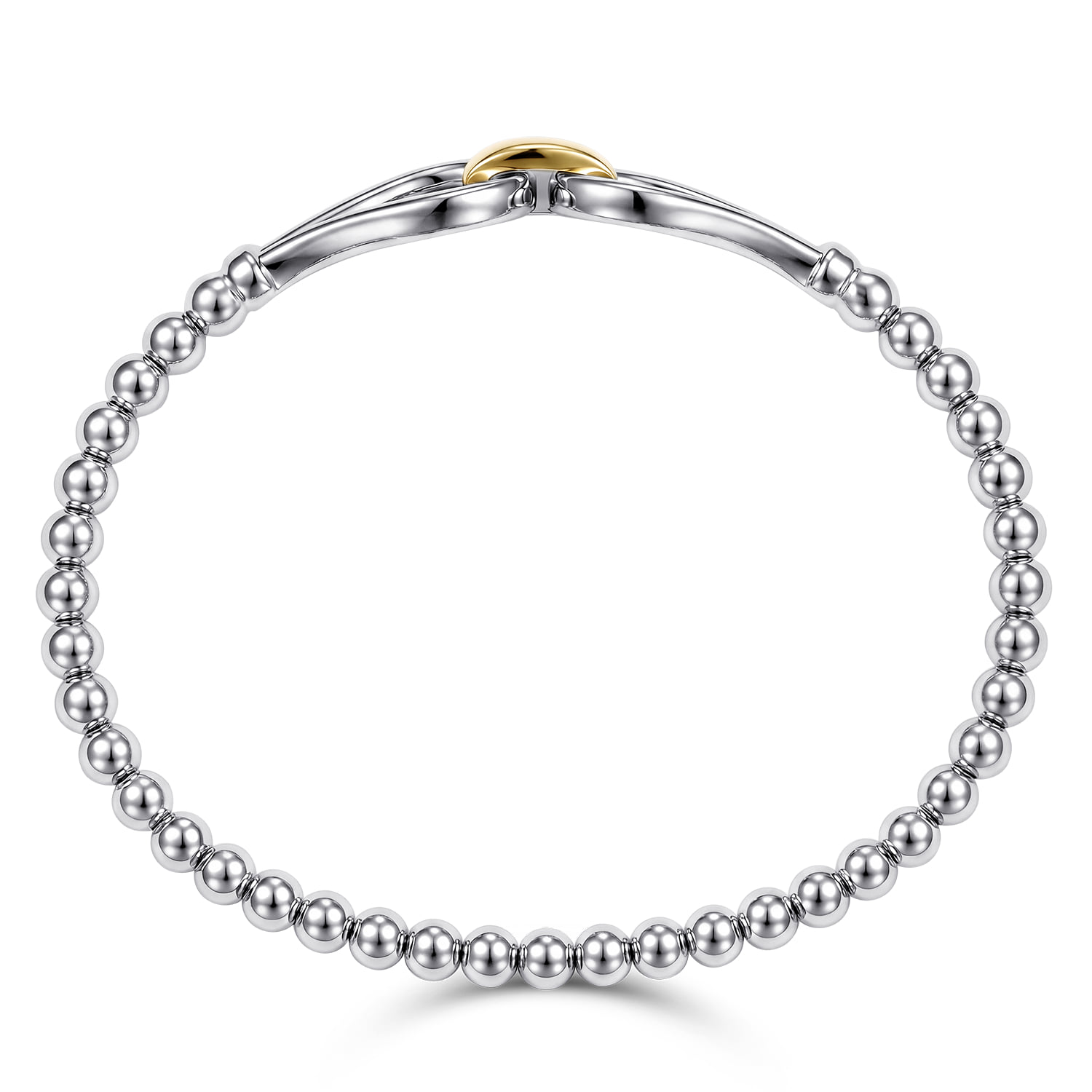 and Bujukan Horseshoe Cuff Bangle Bracelet in 14K Yellow Gold, photograph 3