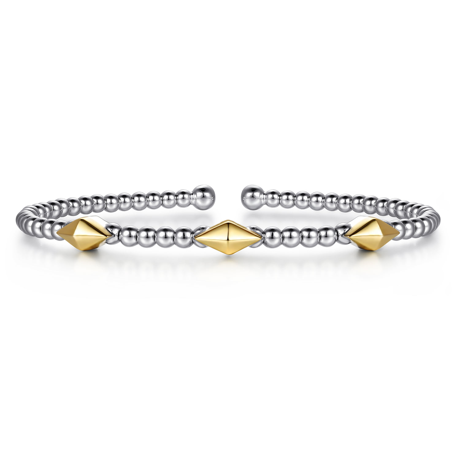 and Bujukan Three Station Rhombus Shape Cuff Bangle Bracelet