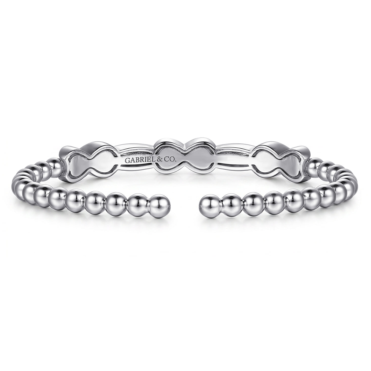 Bujukan X Cuff Bangle Bracelet with Enamel in Sterling Silver, photograph 4
