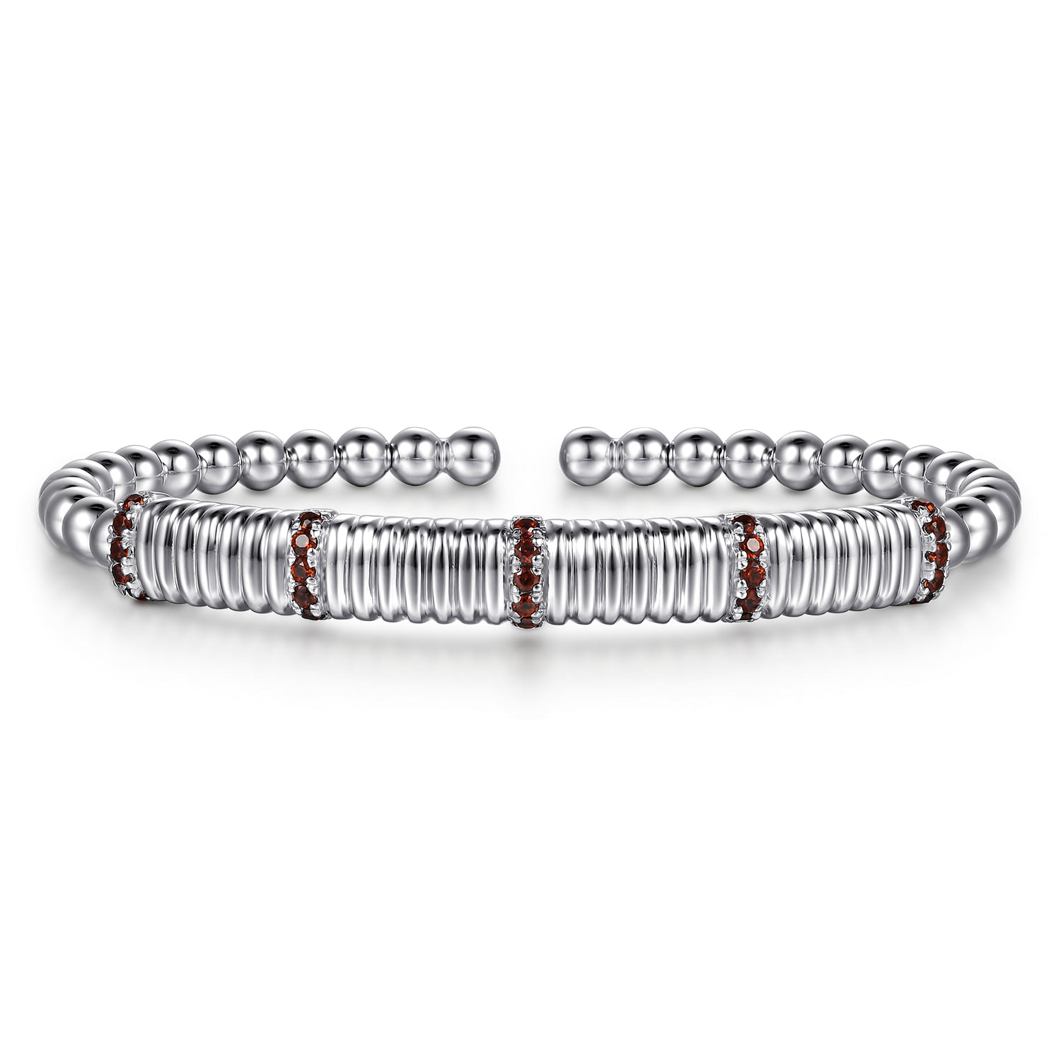 Bujukan Garnet and Shrimp Station Cuff Bangle Bracelet