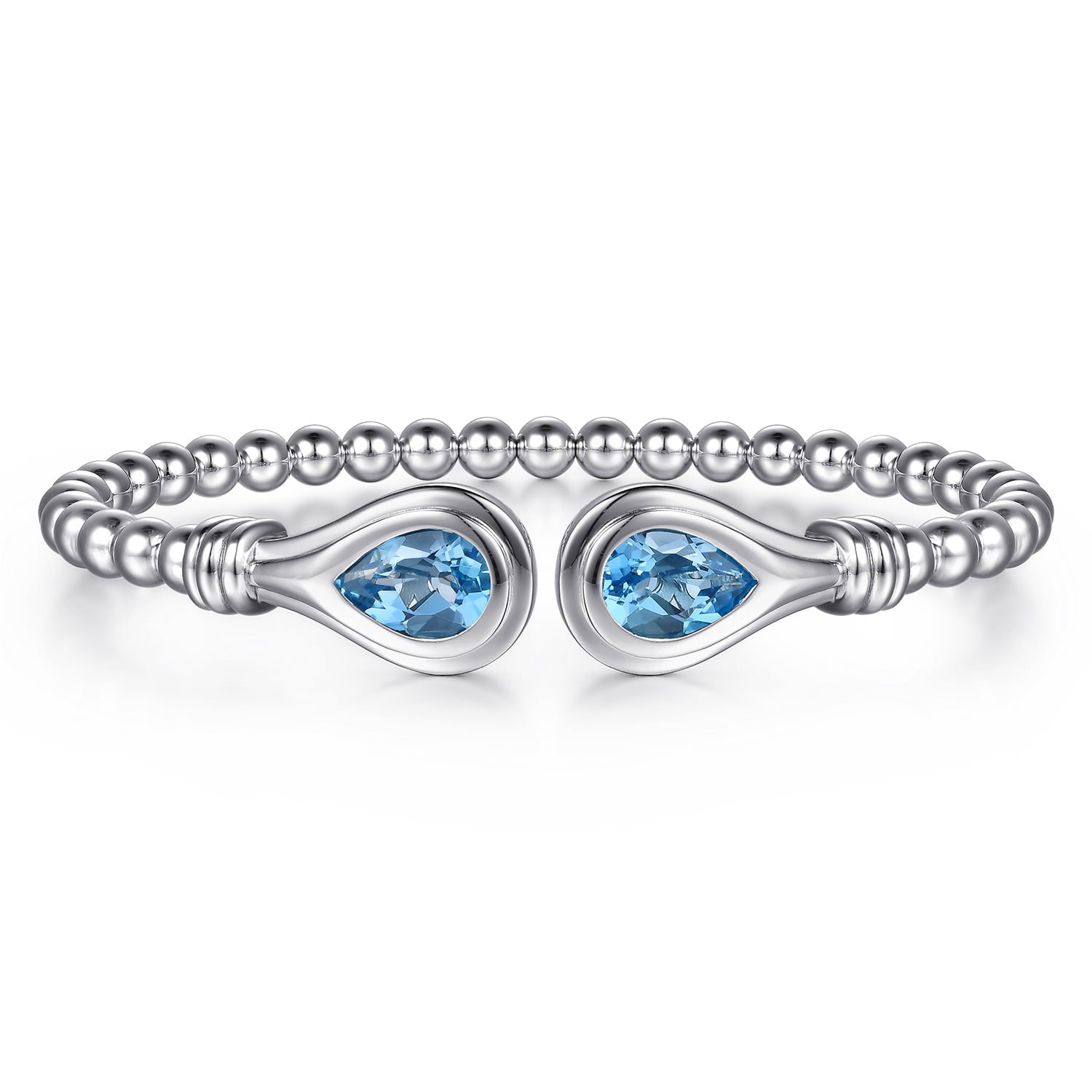Bujukan Blue Topaz Open Bangle Bracelet