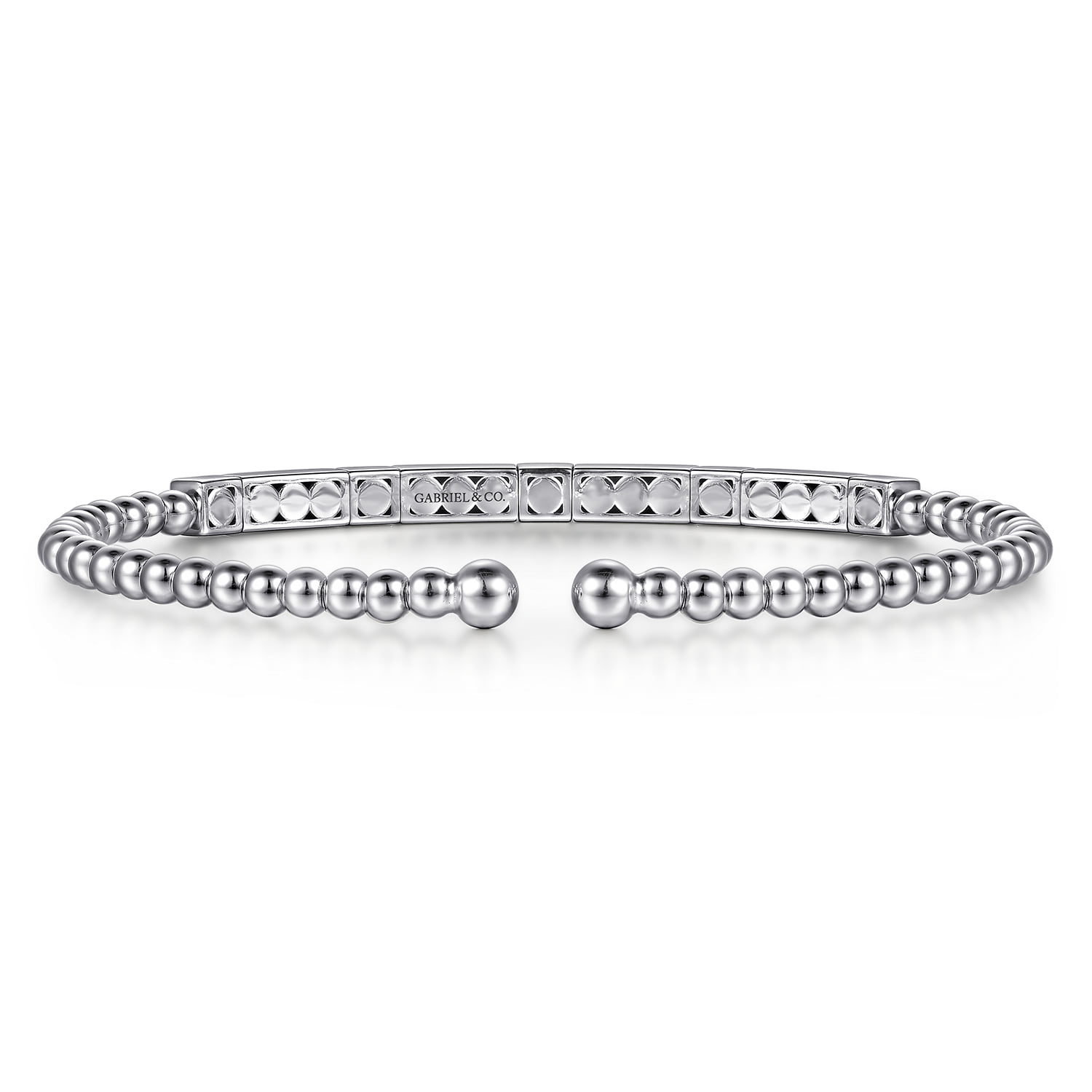 Bujukan White Sapphire Cuff Bangle Bracelet with Chrome Green Enamel in Sterling Silver, photograph 4