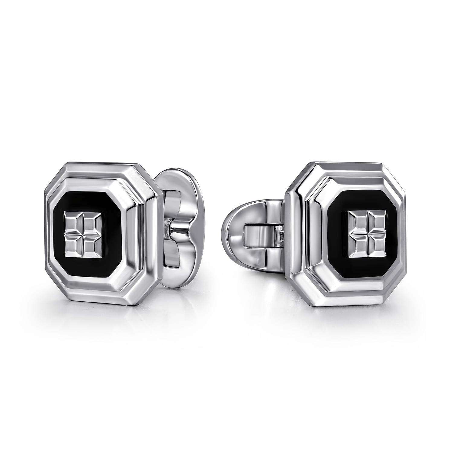 Square Cufflinks with Enamel