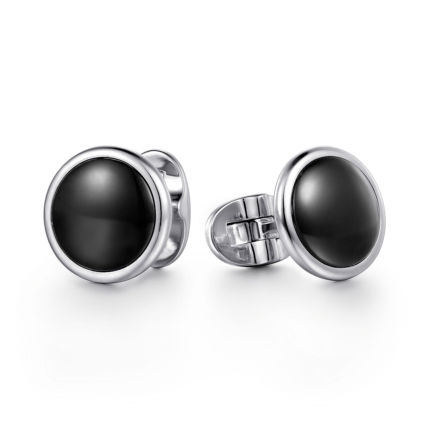 Black Onyx Cabochon outlets Stone 16mm Men Cufflinks