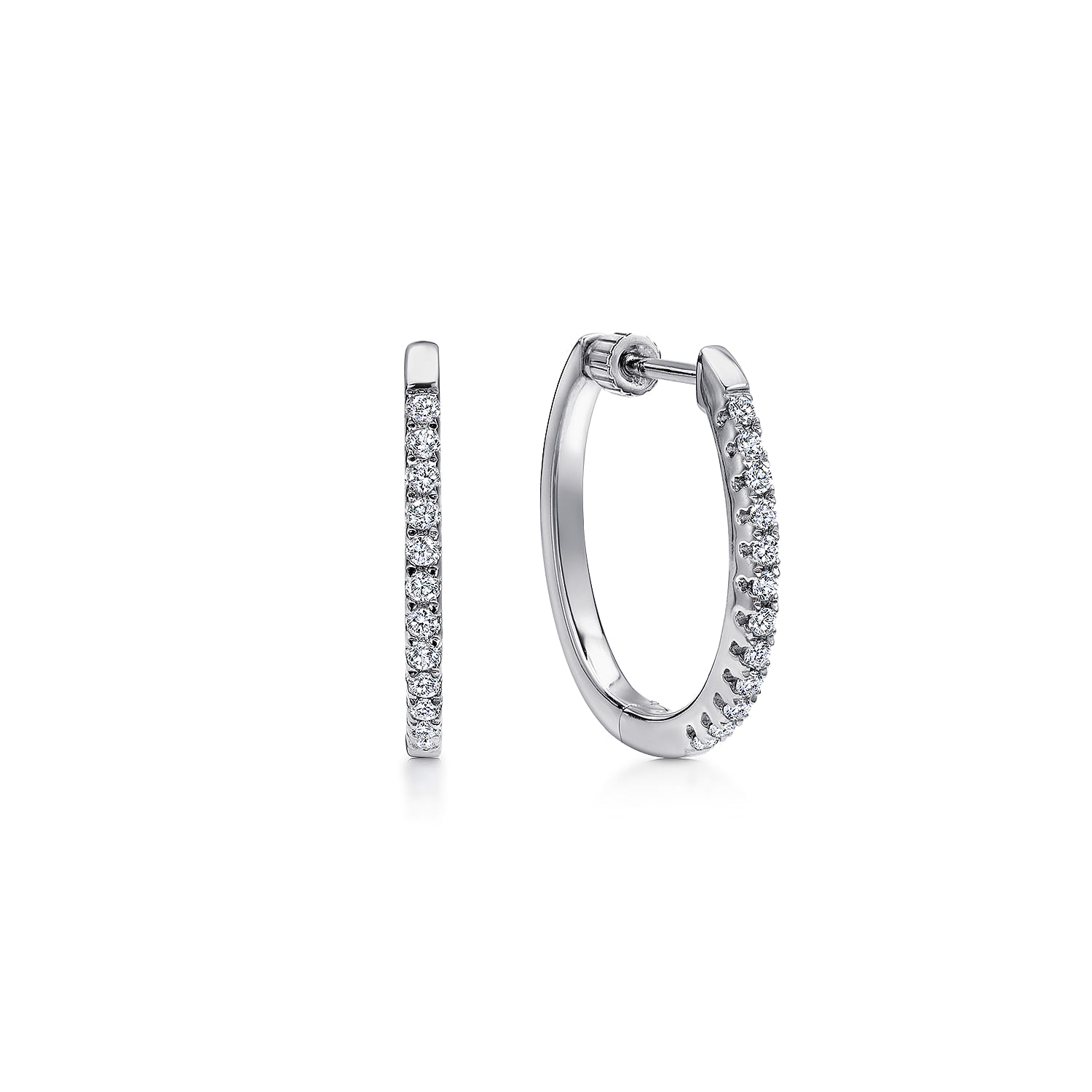 20mm Classic Diamond Hoop Earrings
