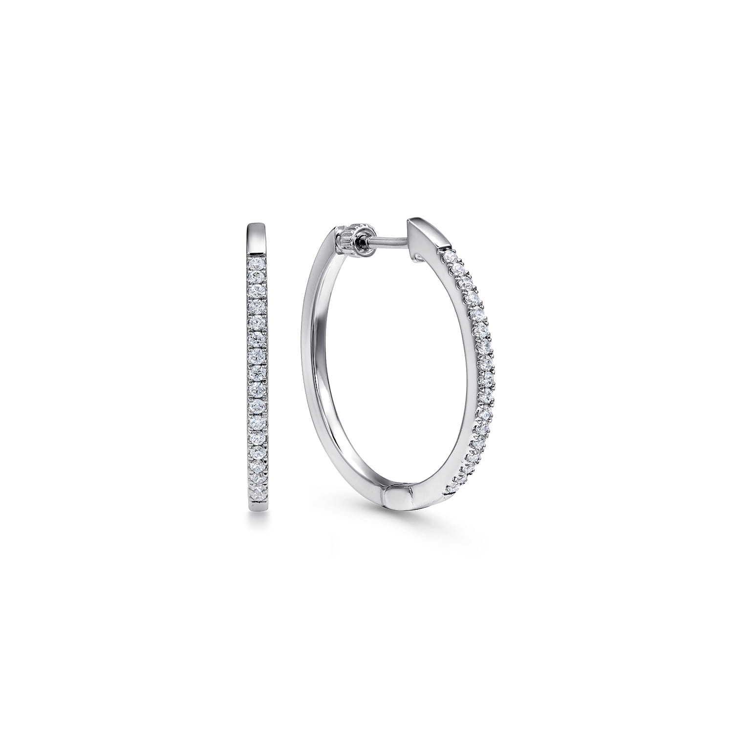20mm Classic Diamond Hoop Earrings