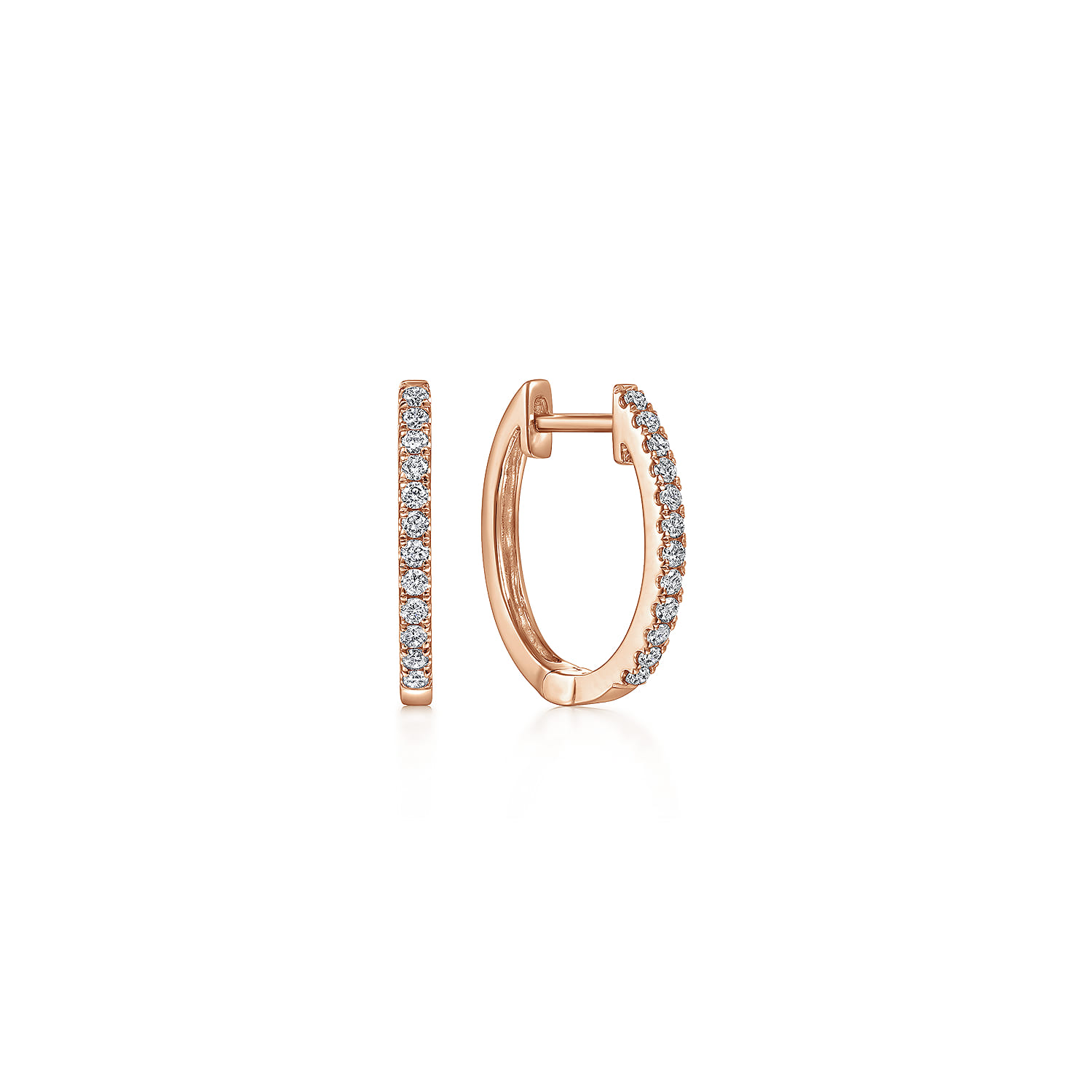 Classic 15mm Pave Diamond Huggies