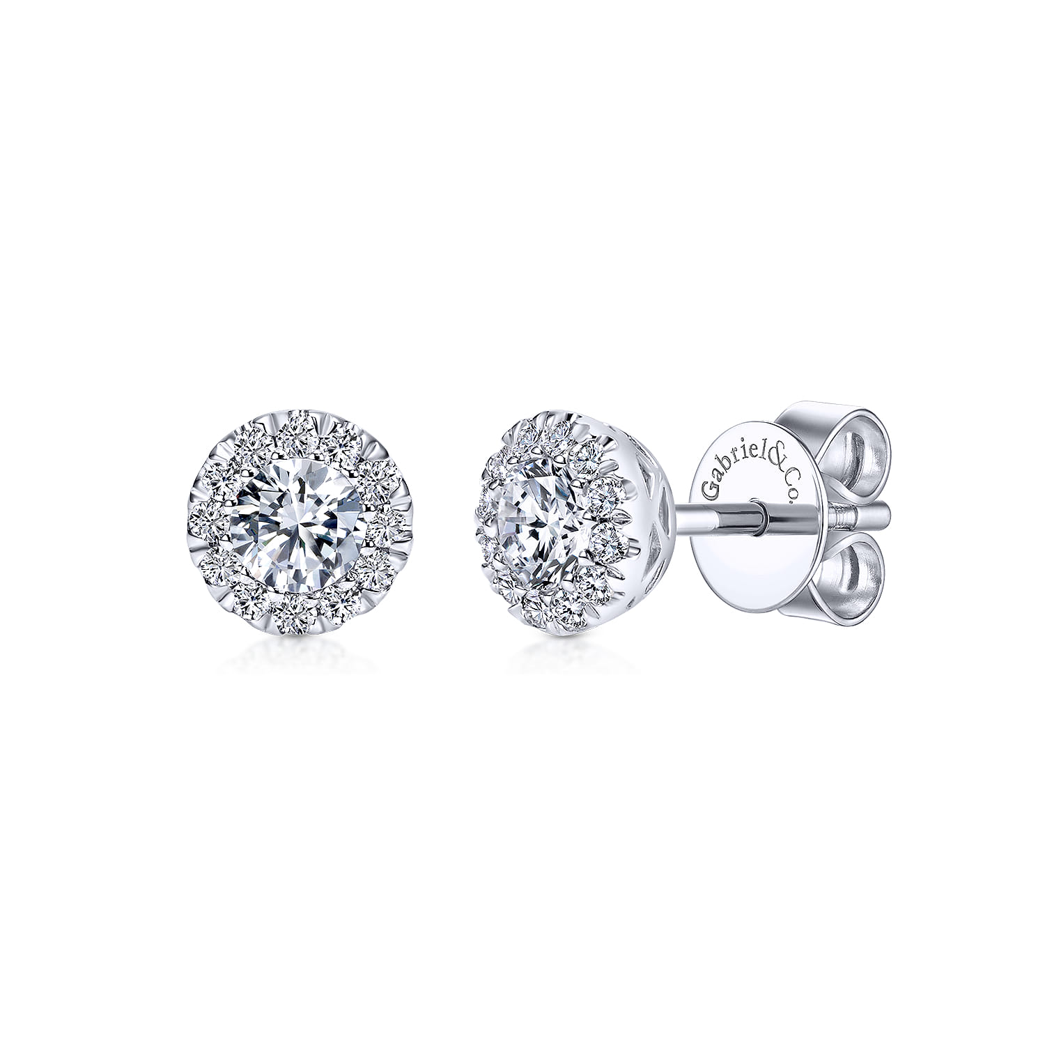 Halo Diamond Stud Earrings