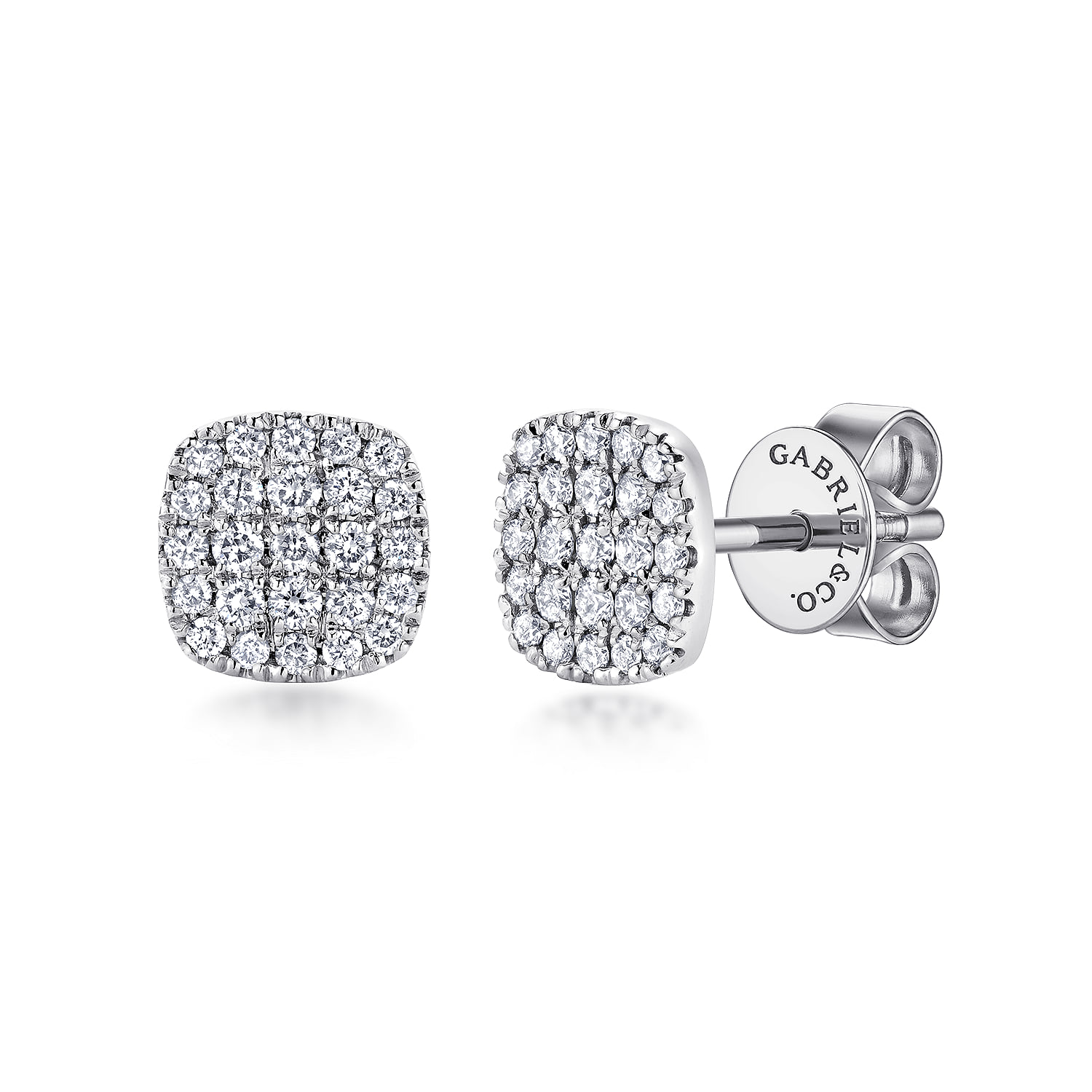 Diamond Pave Square Studs