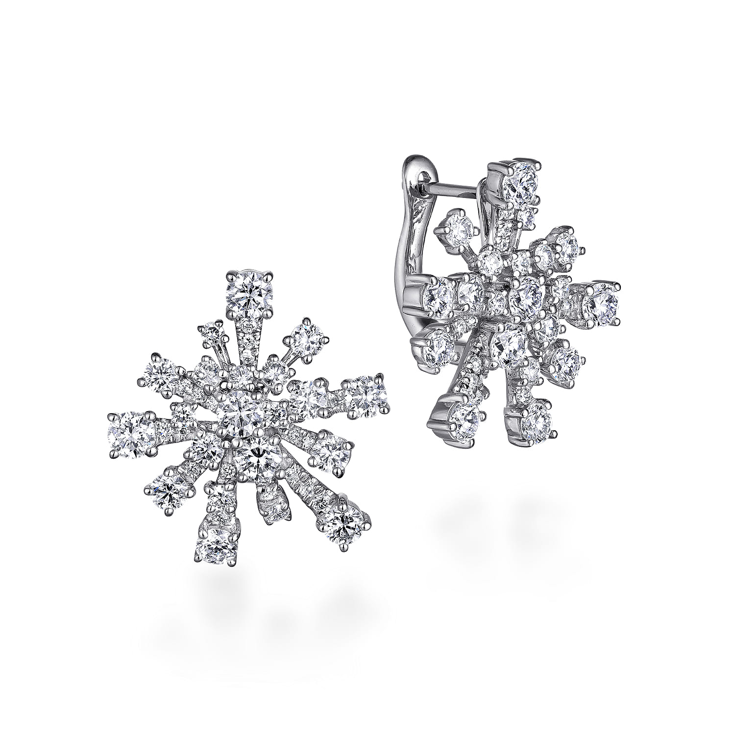 Abstract Snowflake 20mm Diamond Huggies