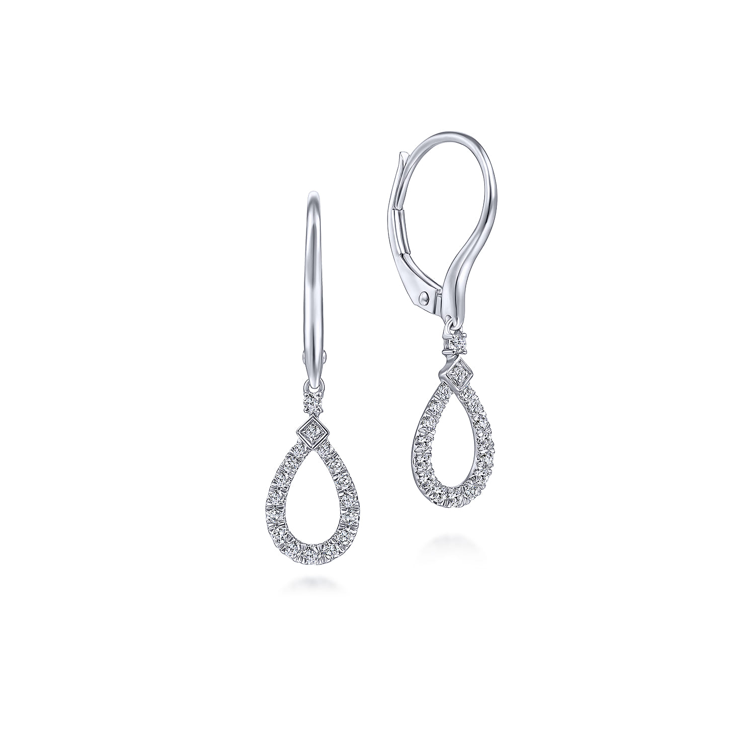 Shaped Diamond Drop Earrings