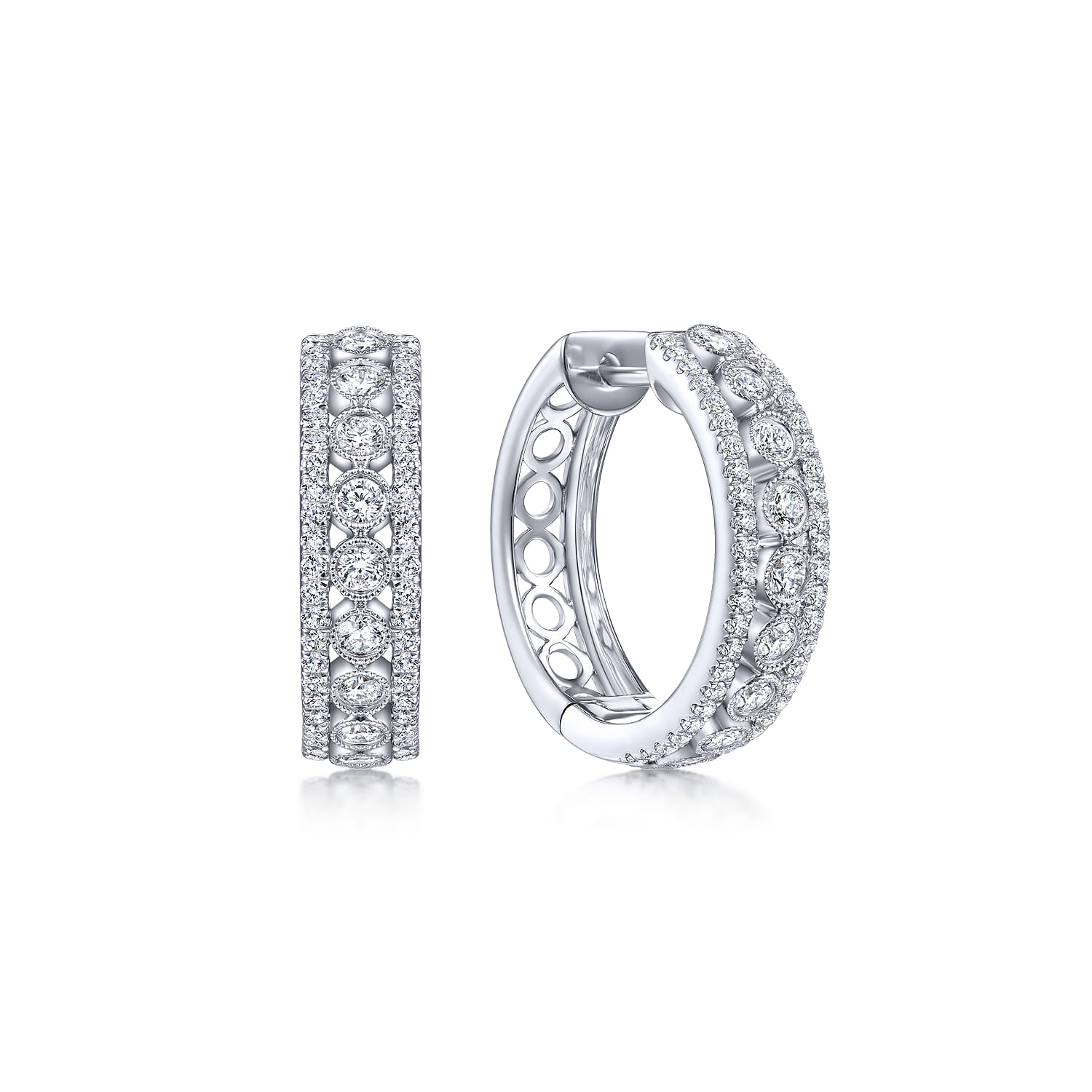 20mm Diamond Huggie Earrings