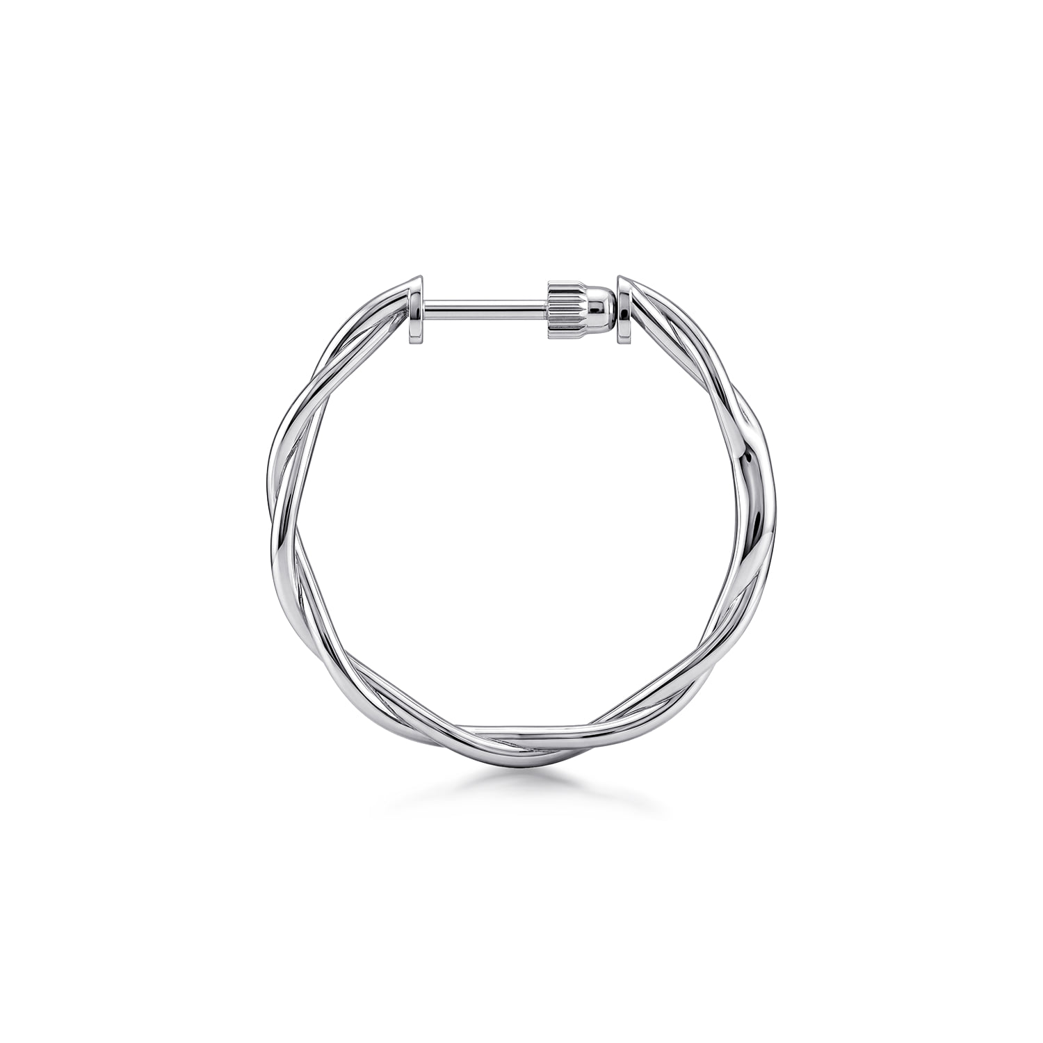 Classic Hoop Earrings 25mm in Sterling Silver, photograph 3