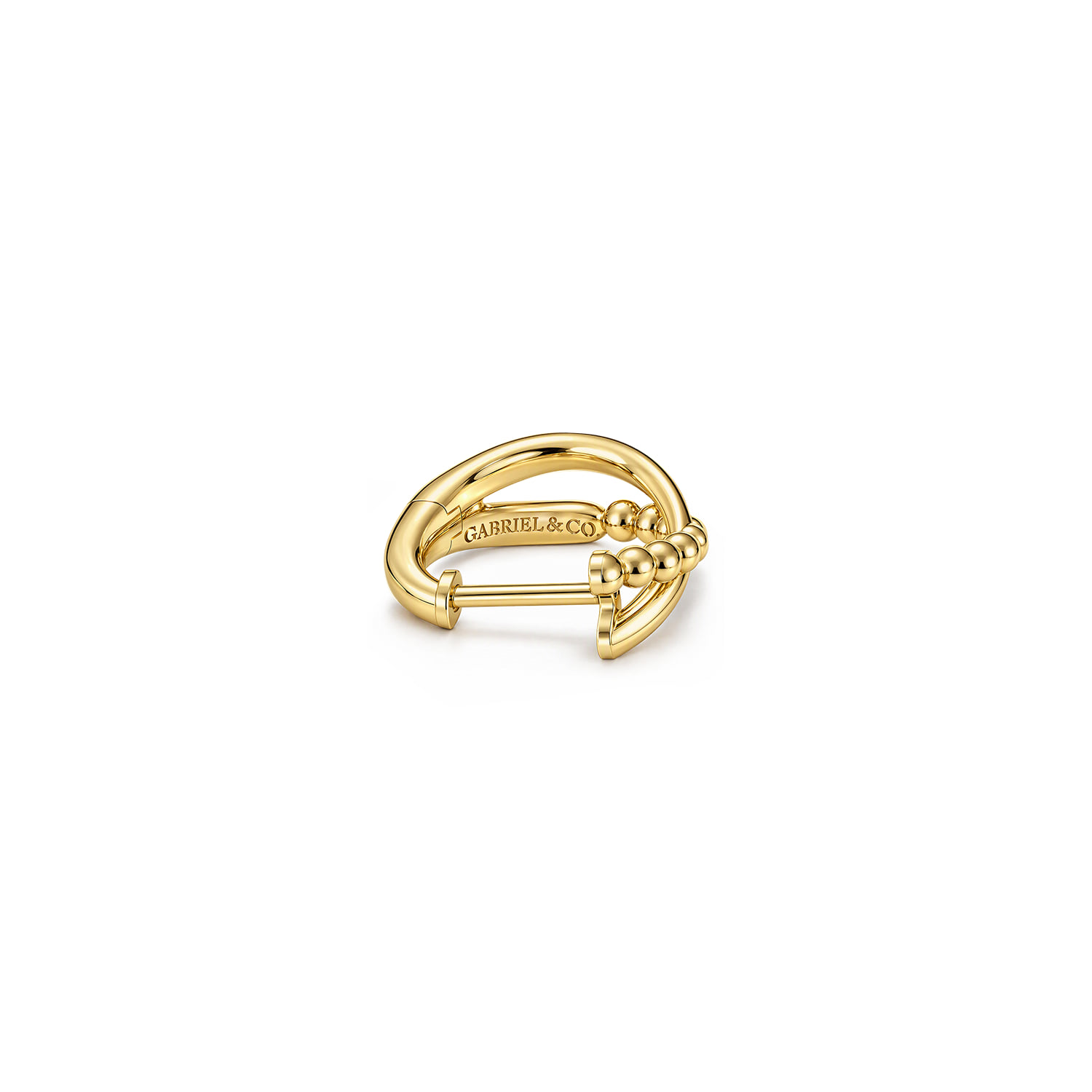 Huggie Earrings-Bujukan in 14K Yellow Gold, photograph 4