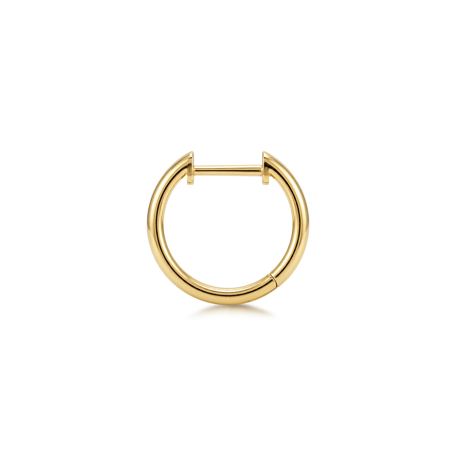 Huggie Earrings in 14K Yellow Gold, photograph 3