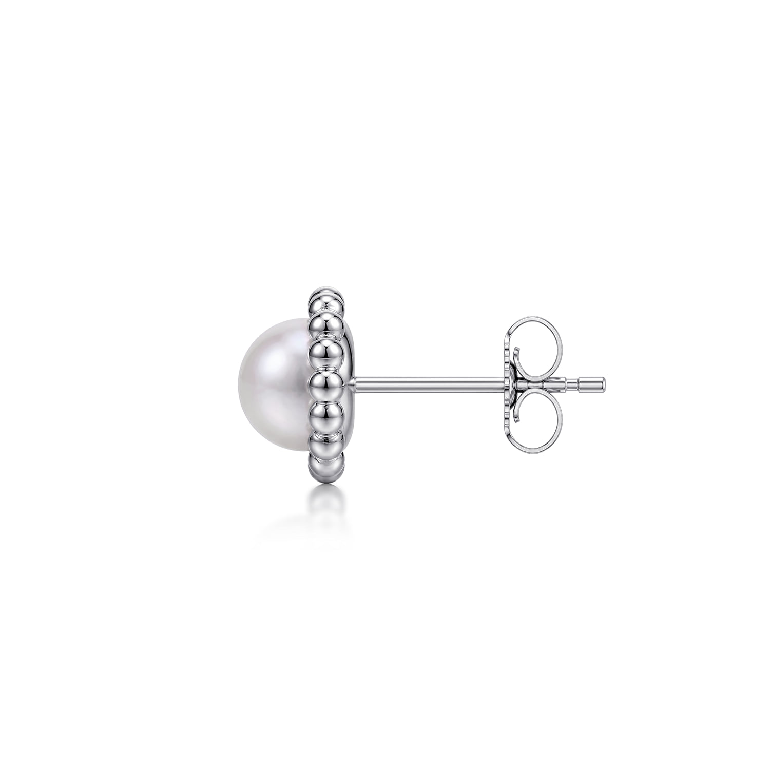 Pearl Stud Earrings-Bujukan in Sterling Silver, photograph 3